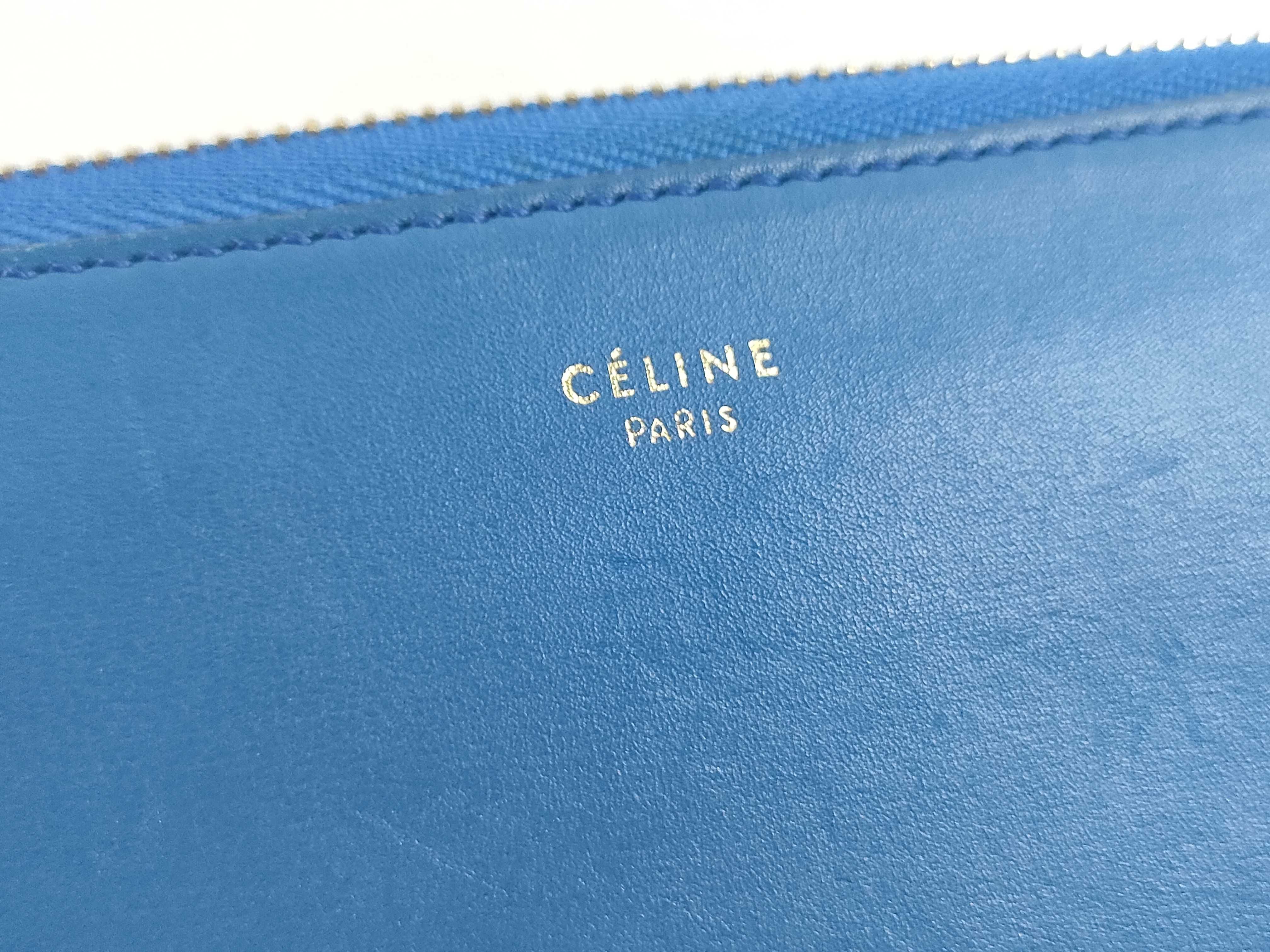 Leather Zippy Wallet Blue — view 12