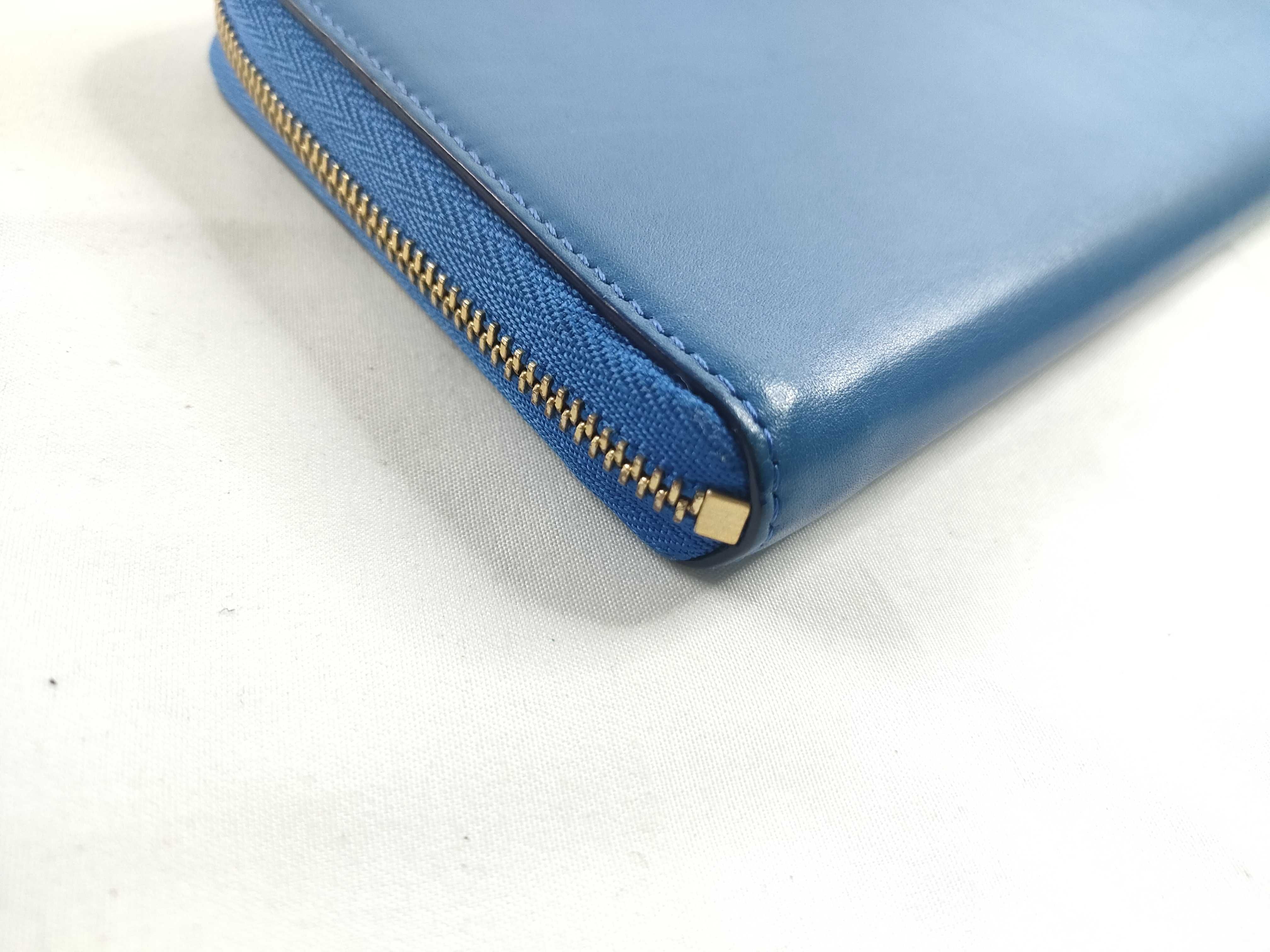 Leather Zippy Wallet Blue — view 3