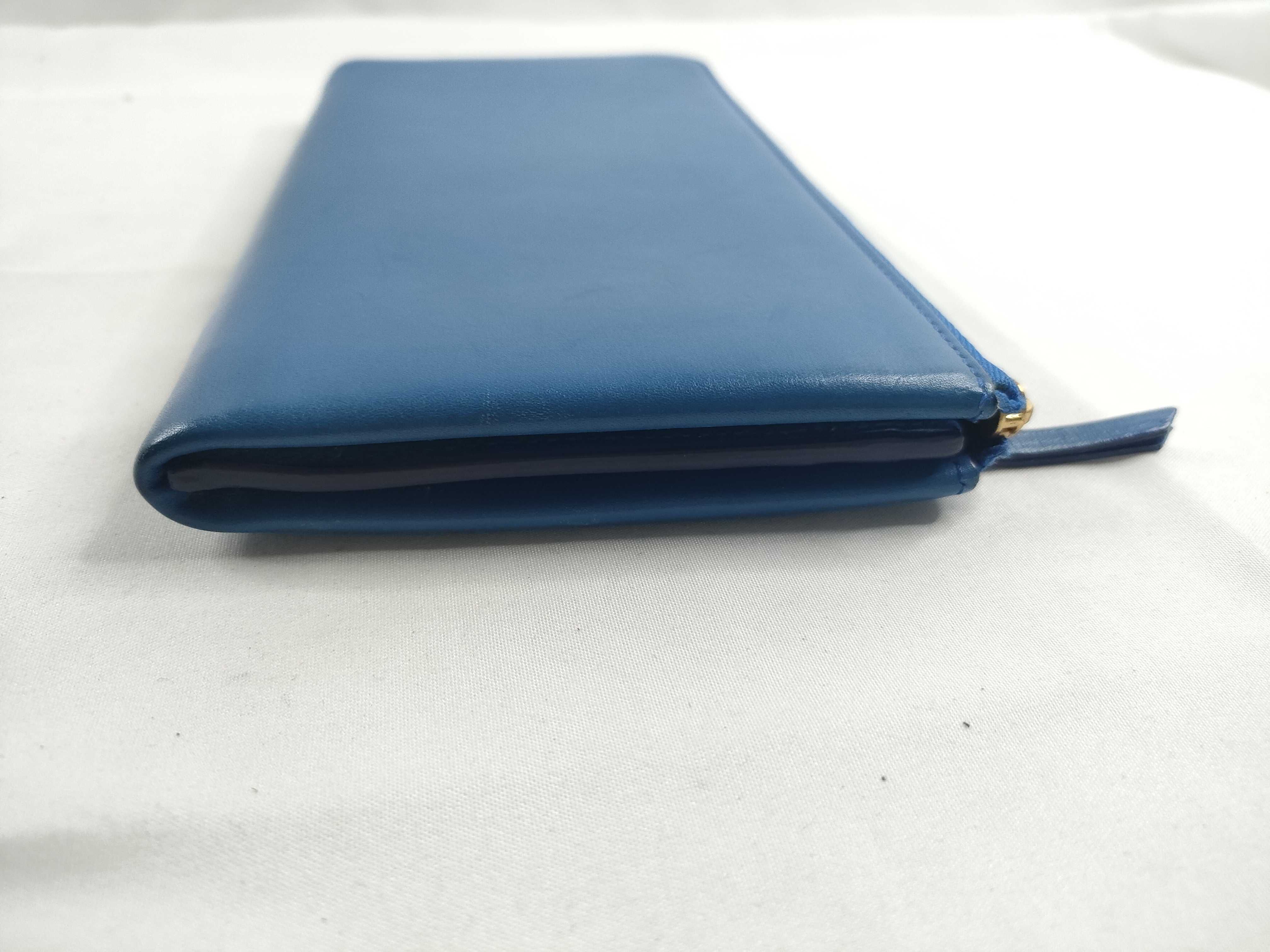 Leather Zippy Wallet Blue — view 5