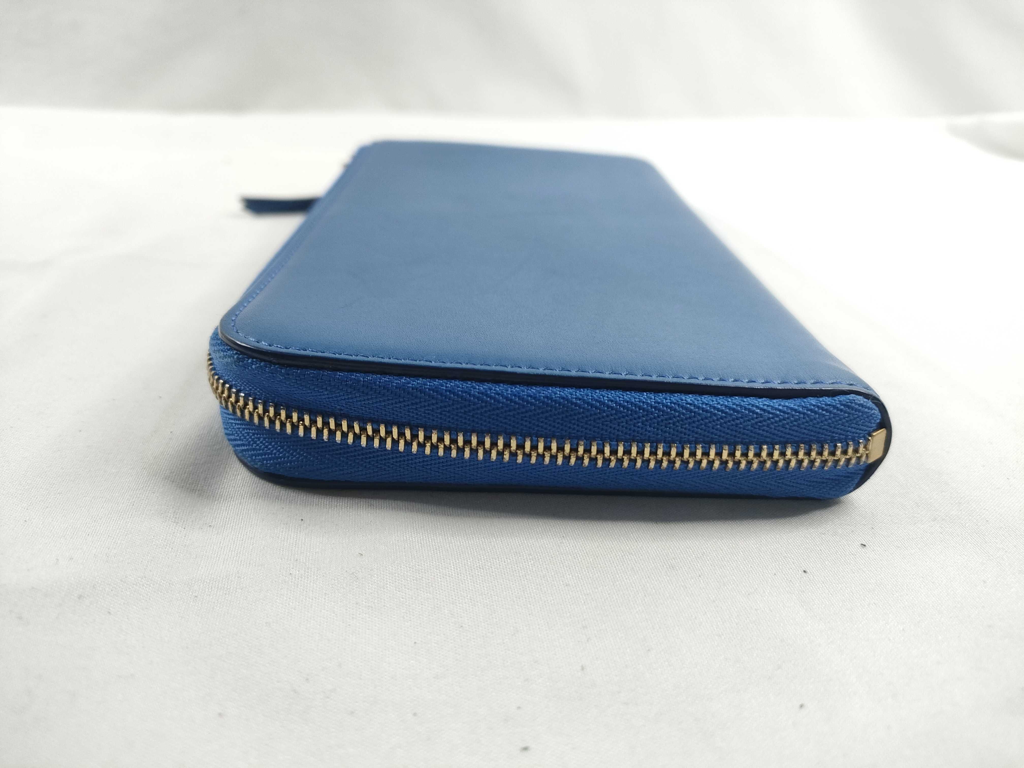 Leather Zippy Wallet Blue — view 7
