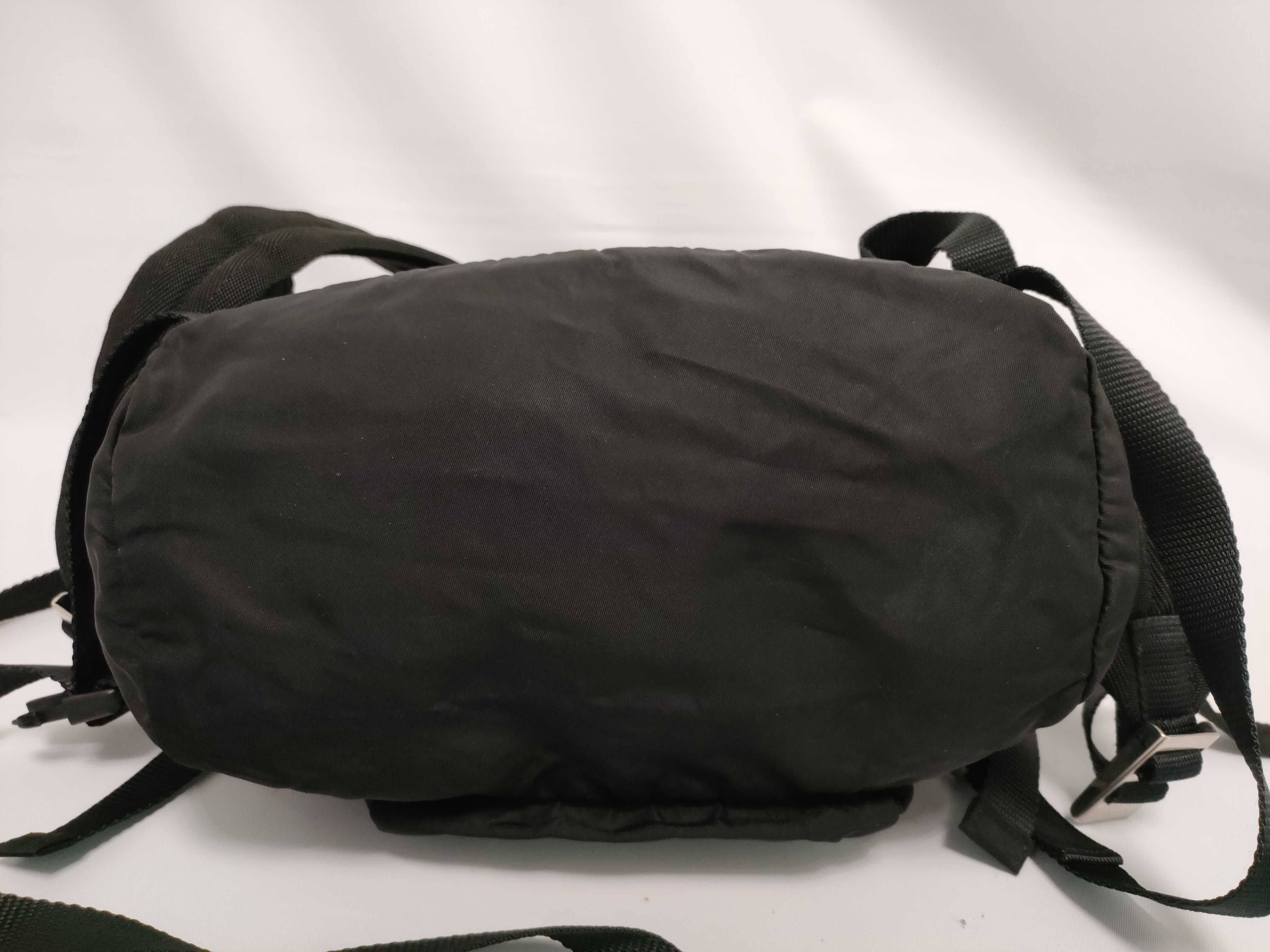 nylon backpack, black nylon rucksack. — view 3