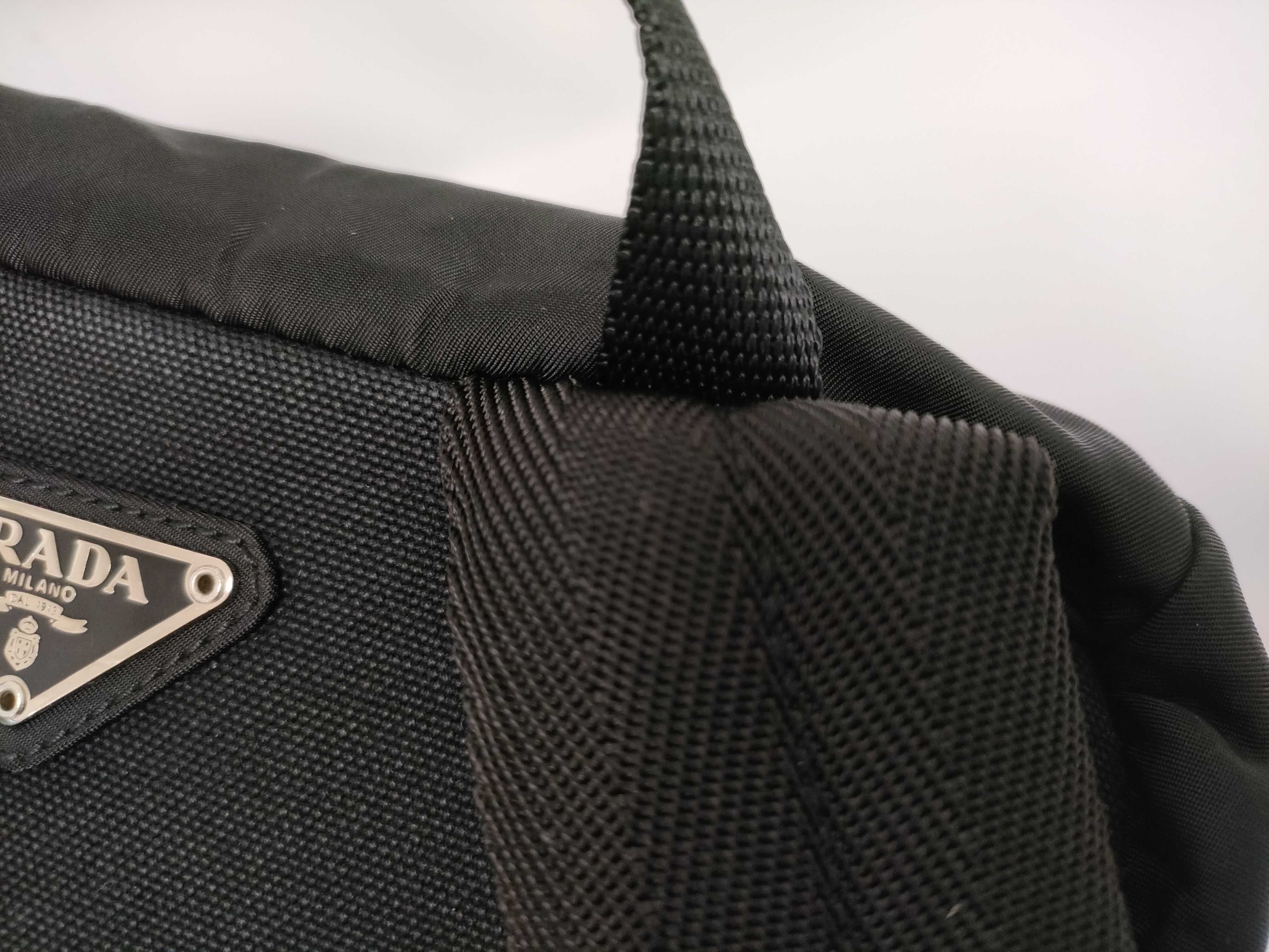 nylon backpack, black nylon rucksack. — view 5
