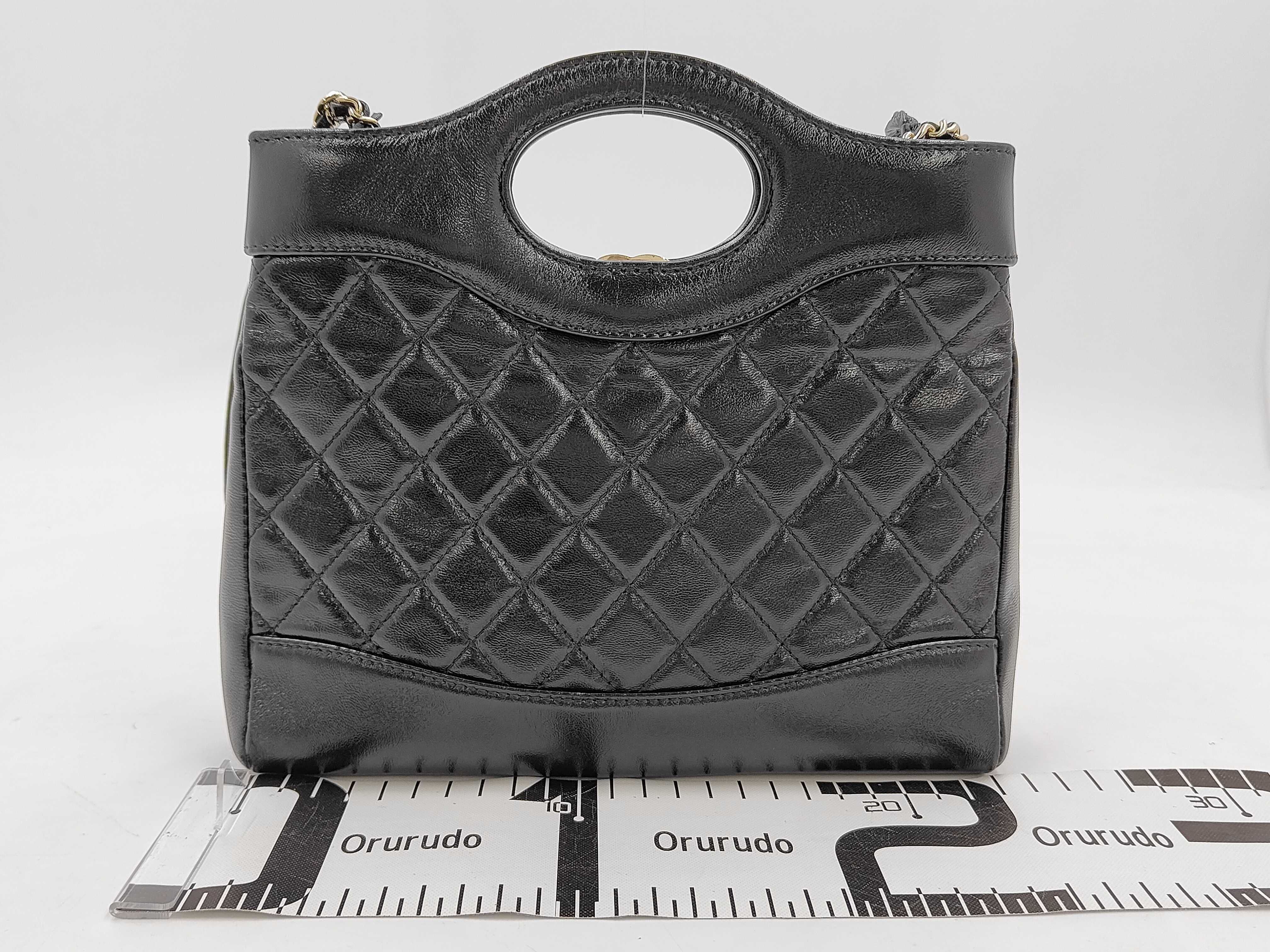 Grained Calfskin Black 31BAG RFID Shoulder Bag — view 2