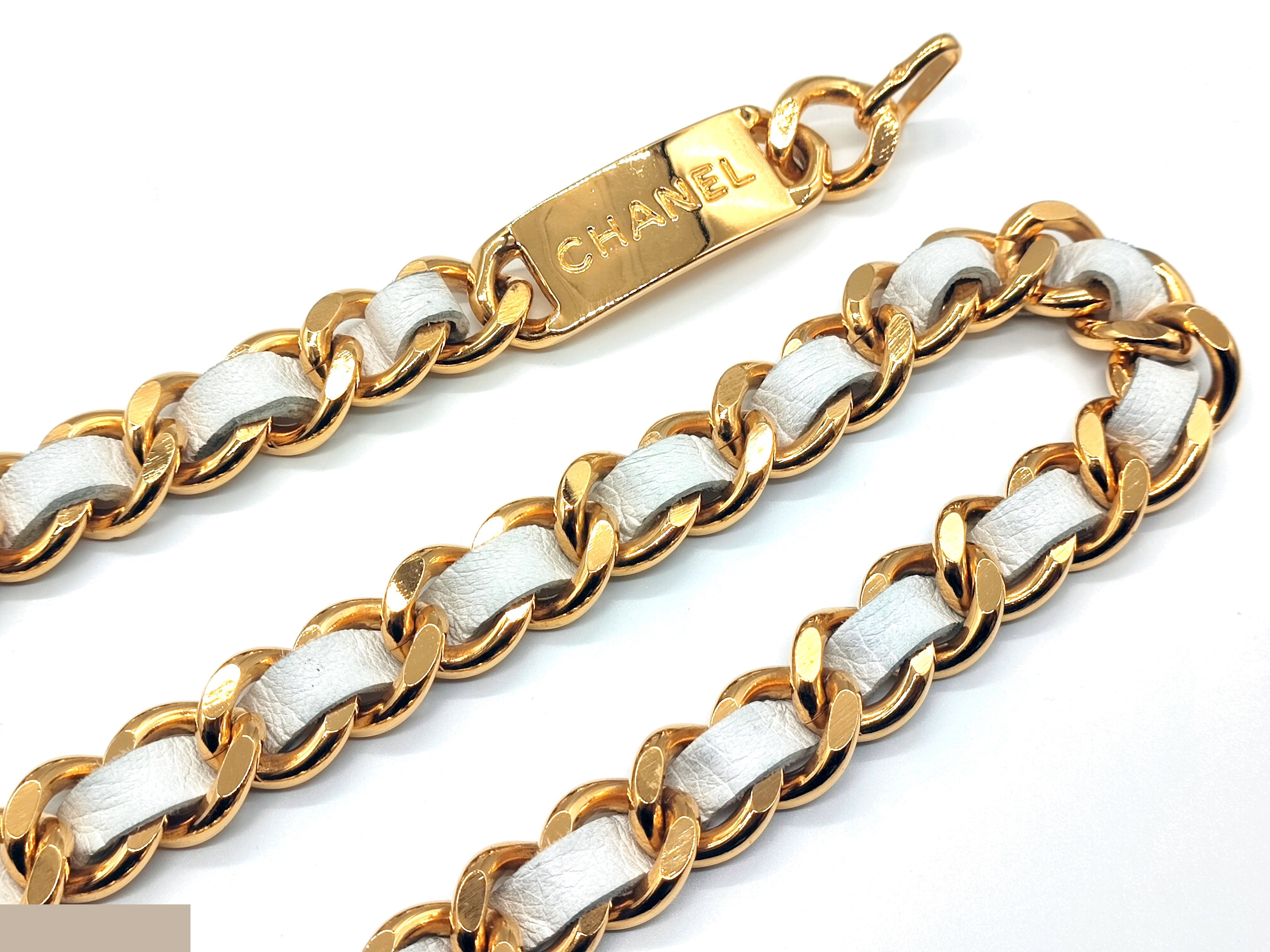 Coco Mark Leather Chain Belt (Chain approx. 80cm) — view 6