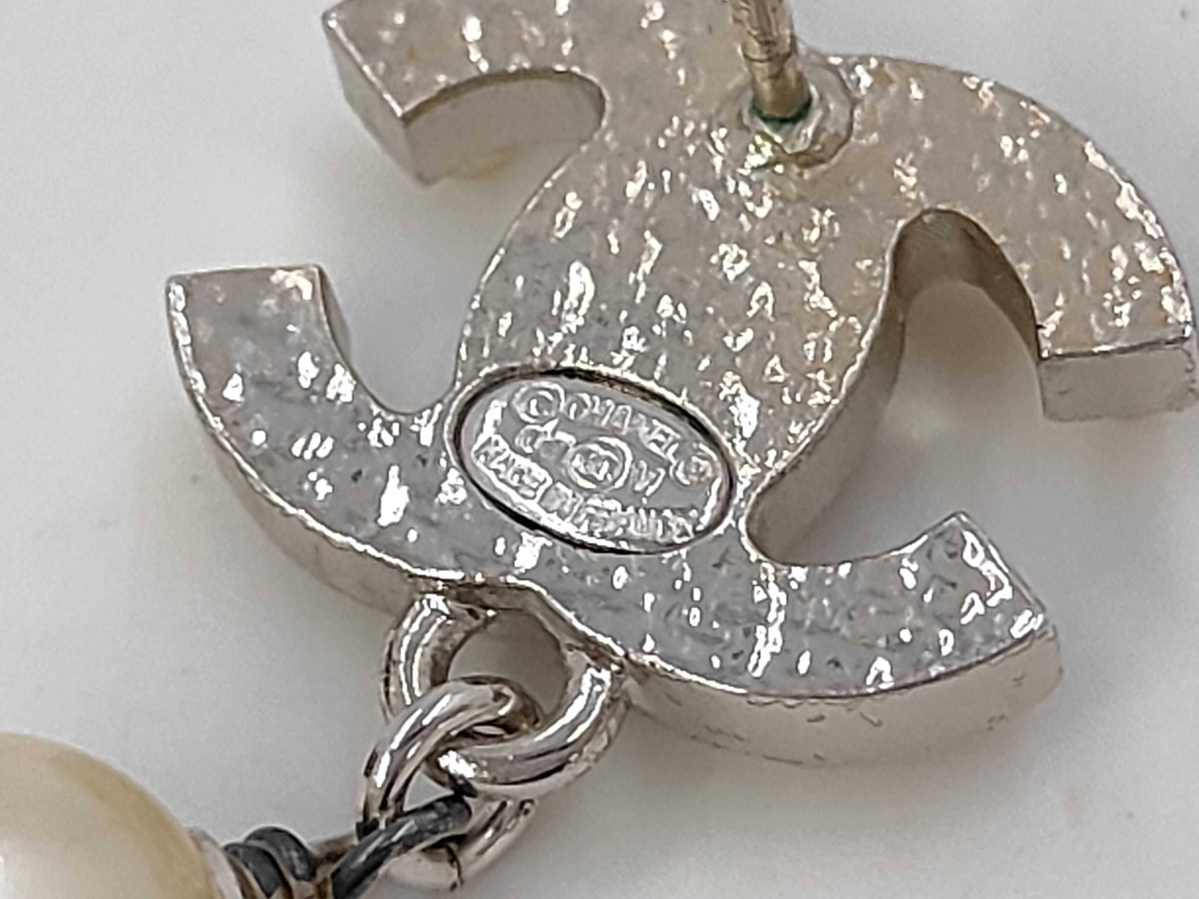 pearl earrings with Coco Mark — view 5
