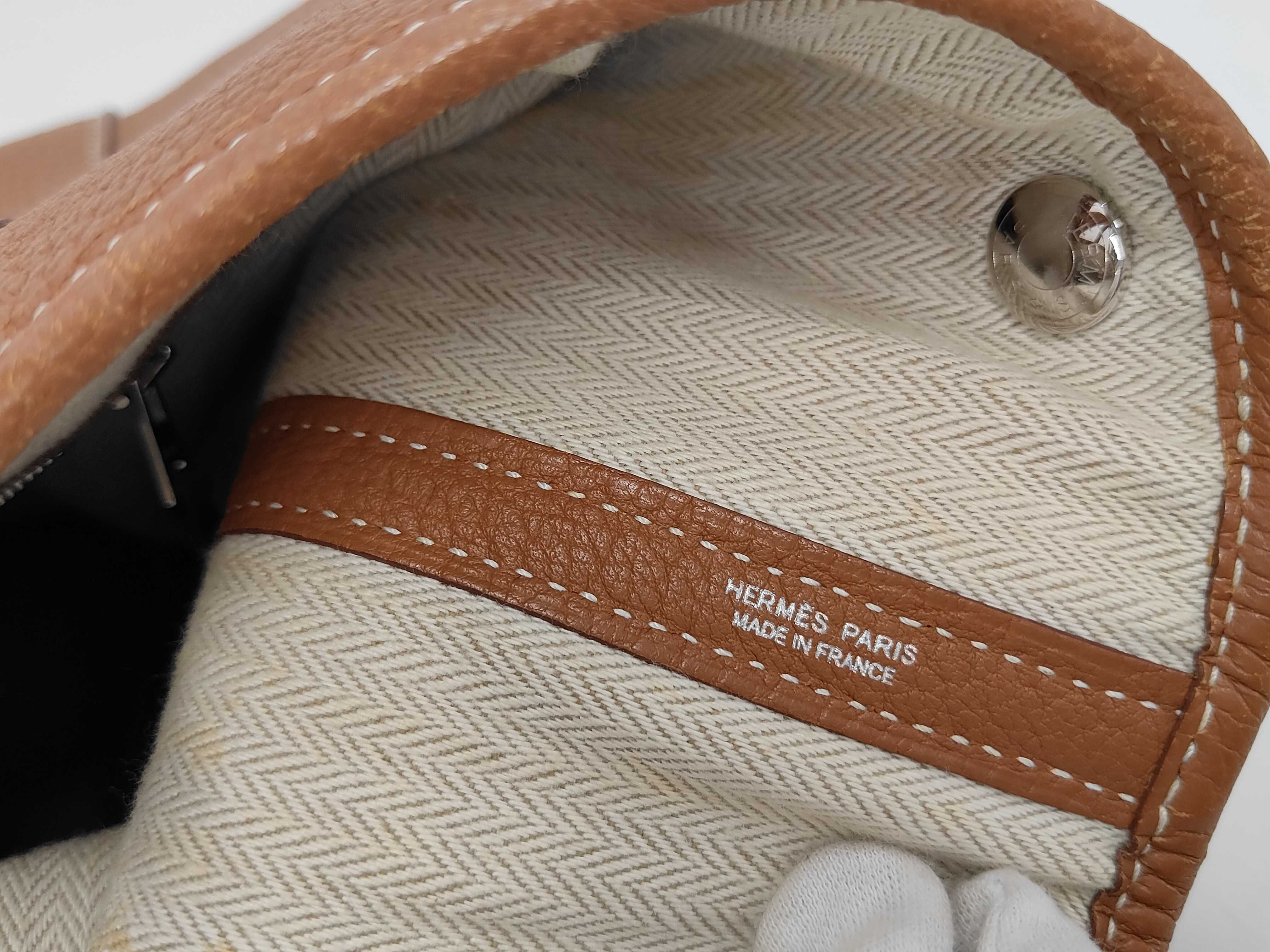 Garden Party PM Negonda Brown Handbag with Silver Hardware (T Stamp) — view 9