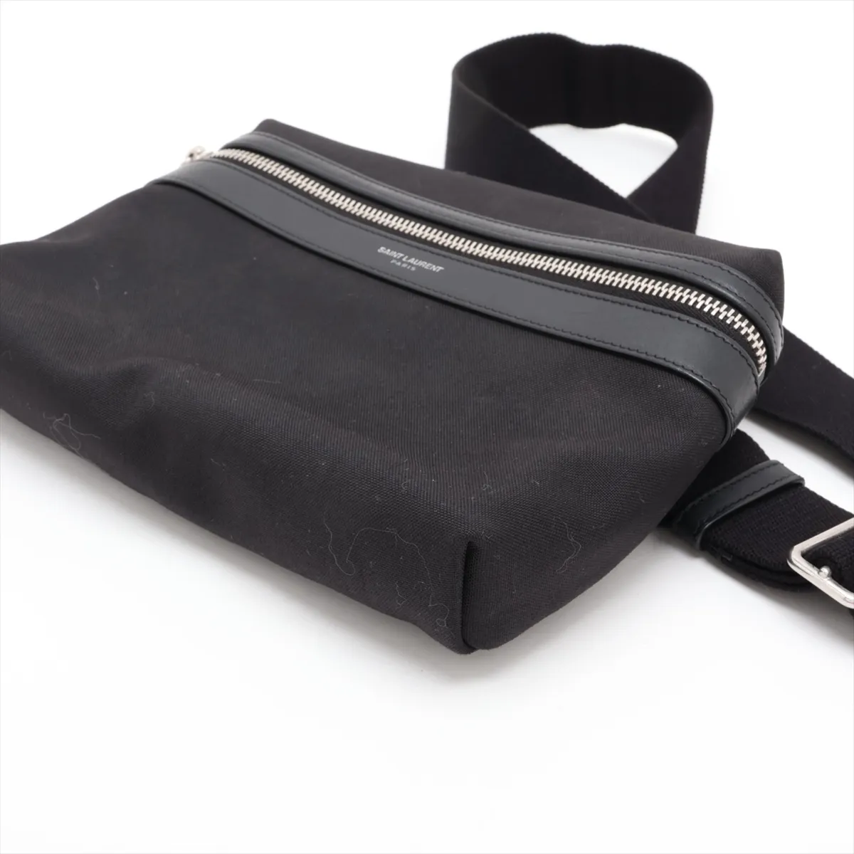 Belt Bag, Canvas x Leather Body Bag, Black, 634717 — view 3