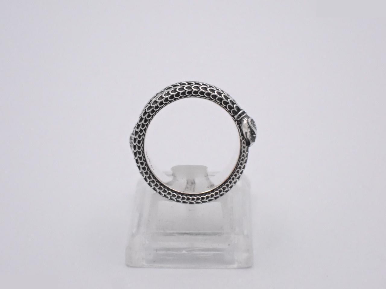 Double G Snake Ring, 925 Sterling Silver, #15, 15.2g — view 3