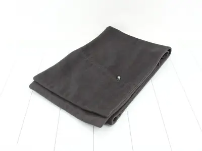 Scarf, 100% Angora, with pocket and metal hardware.