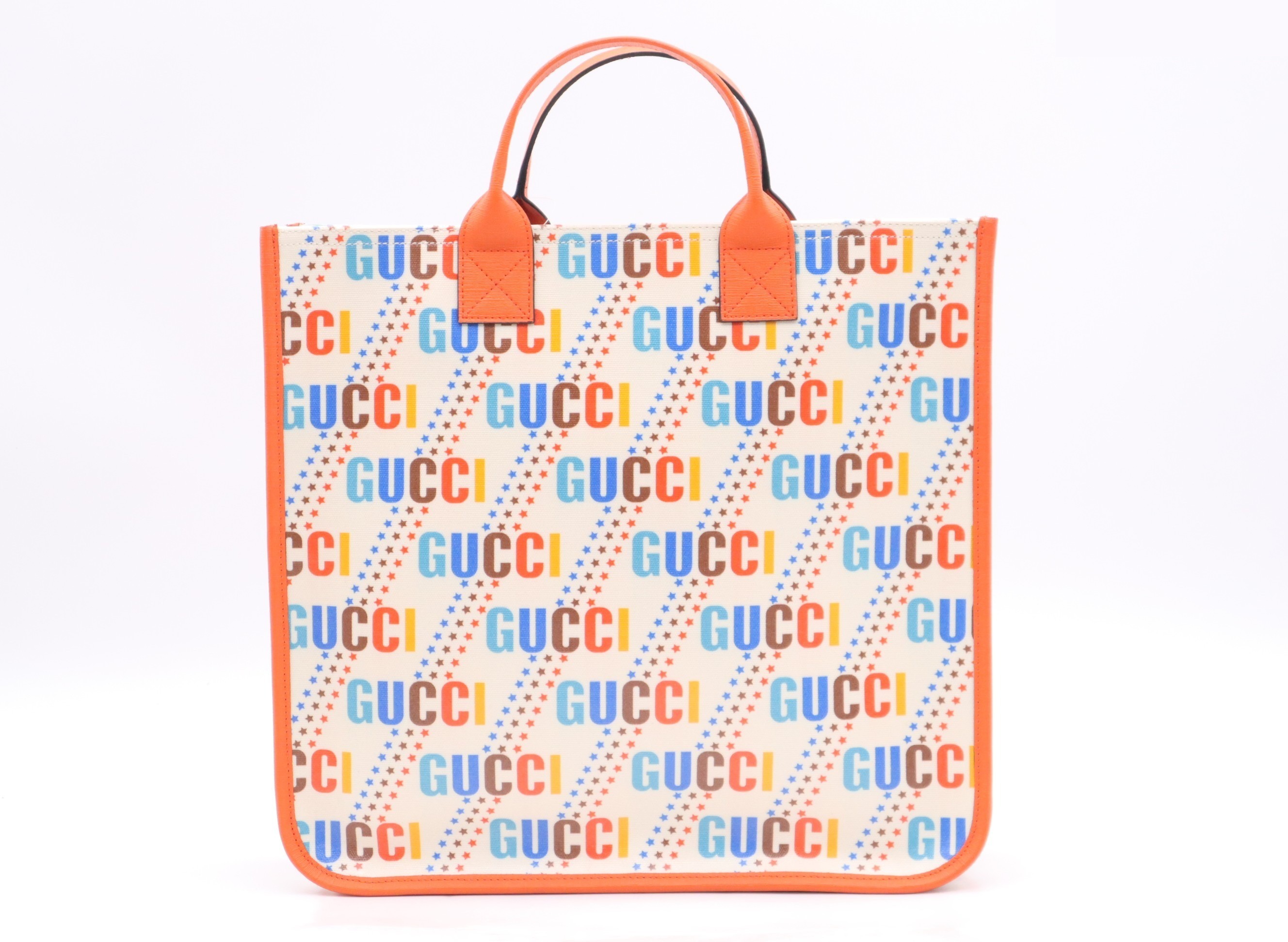PVC x Leather Children's Logo Tote Bag - Beige x Orange x Multi — view 2