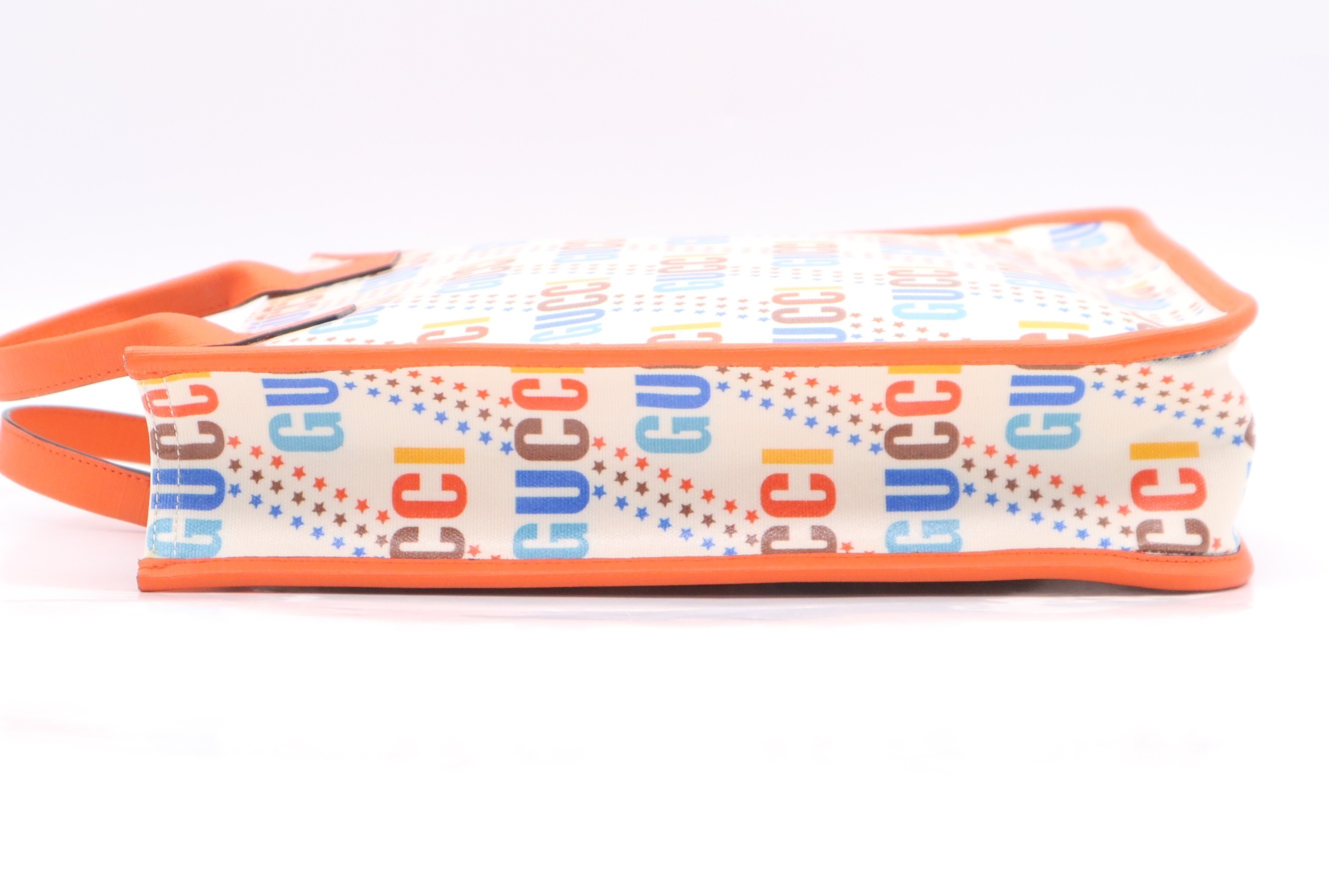 PVC x Leather Children's Logo Tote Bag - Beige x Orange x Multi — view 3