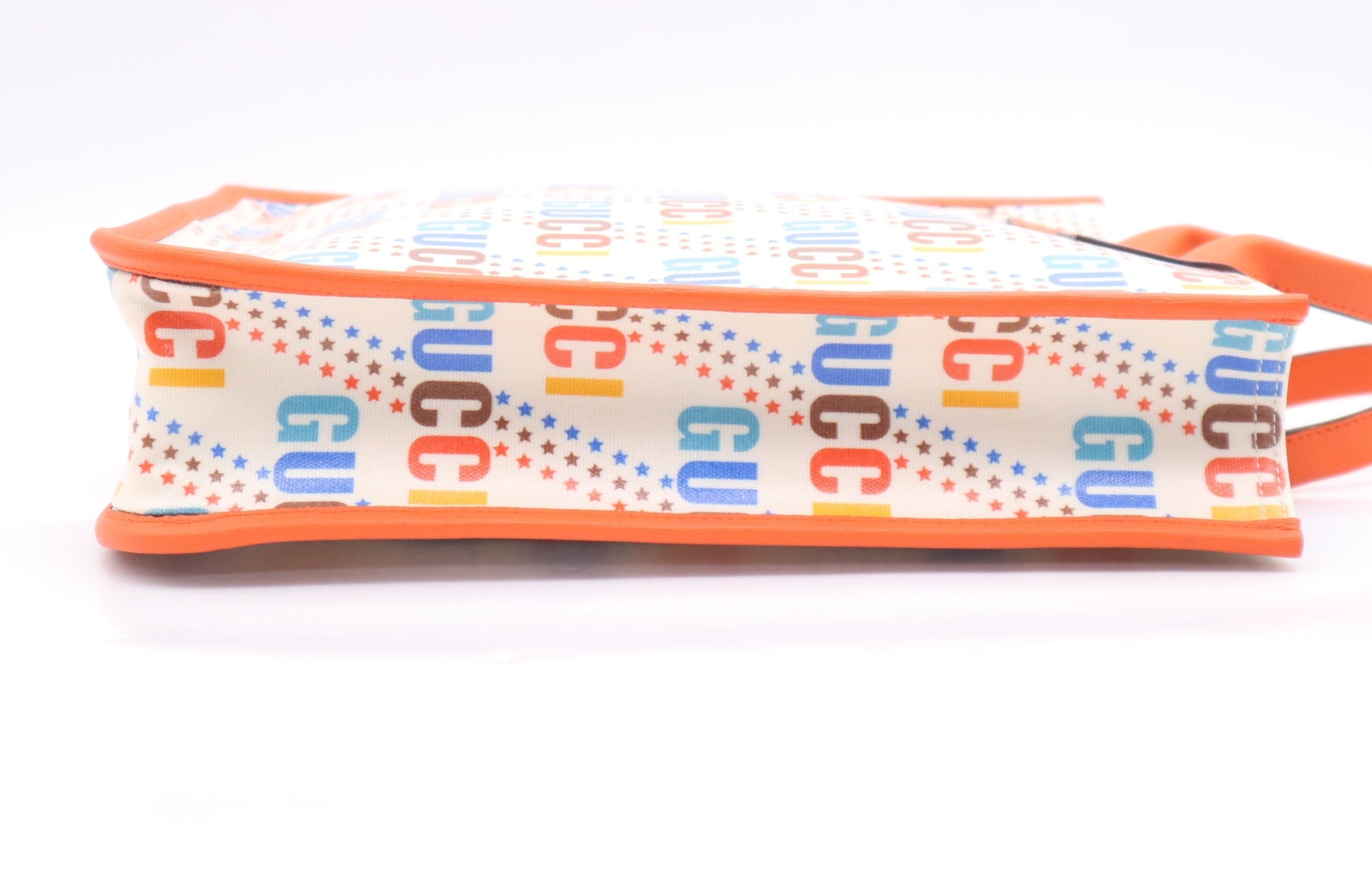 PVC x Leather Children's Logo Tote Bag - Beige x Orange x Multi — view 5