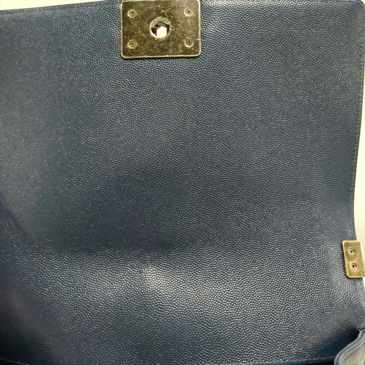 Boy Chanel 25 Caviar Skin Chain Shoulder Bag, Navy, Gunmetal Hardware, 25850434, Serial Number 25-series, A67086 — view 12
