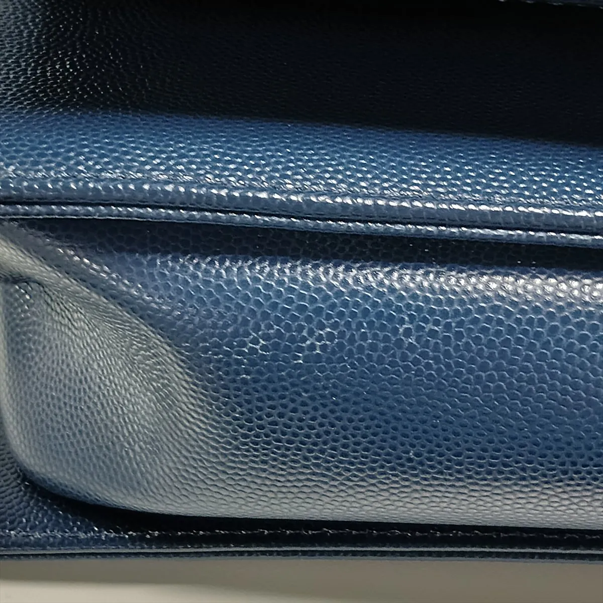 Boy Chanel 25 Caviar Skin Chain Shoulder Bag, Navy, Gunmetal Hardware, 25850434, Serial Number 25-series, A67086 — view 14