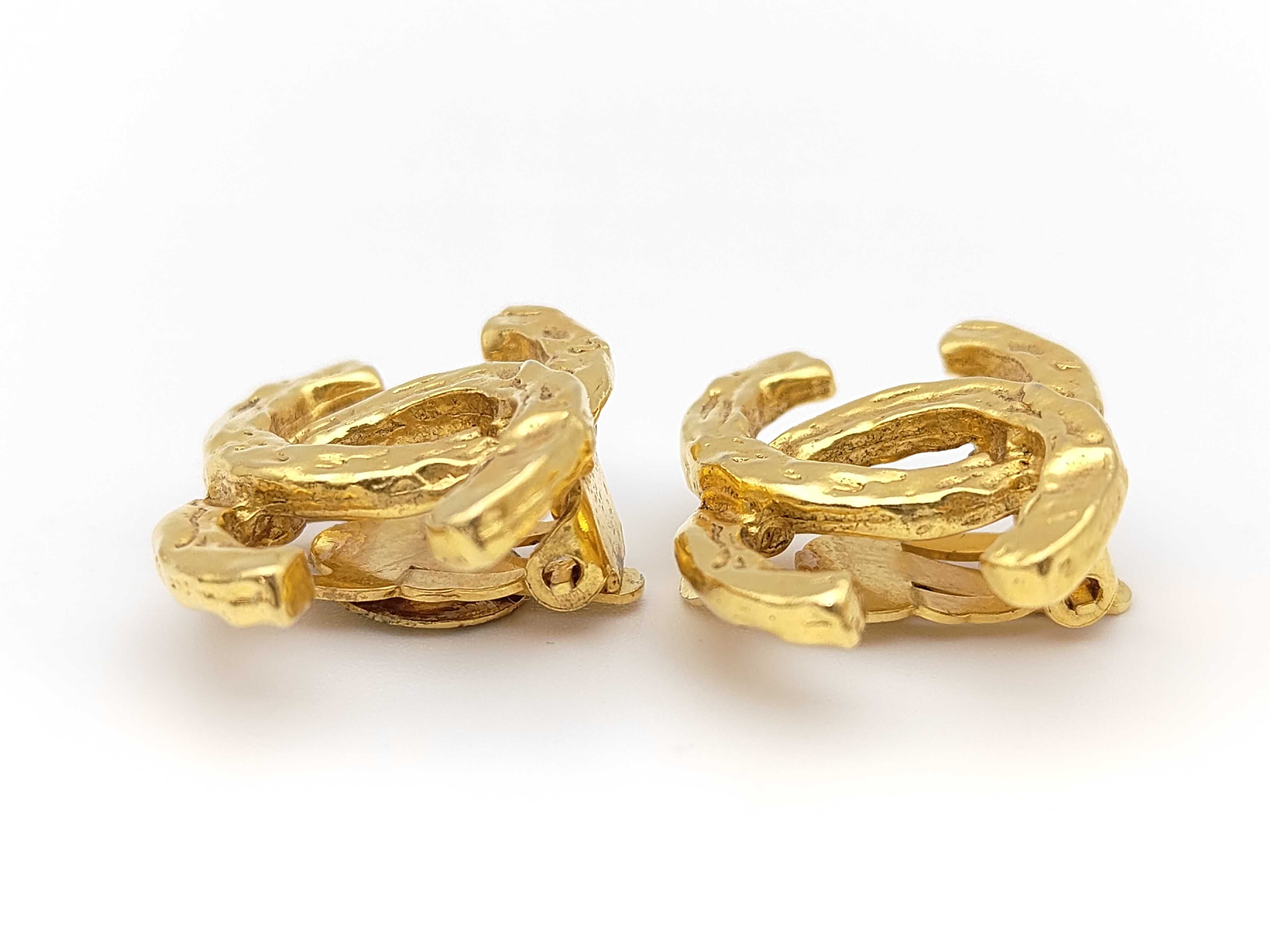 Coco Mark Gold Earrings — view 3