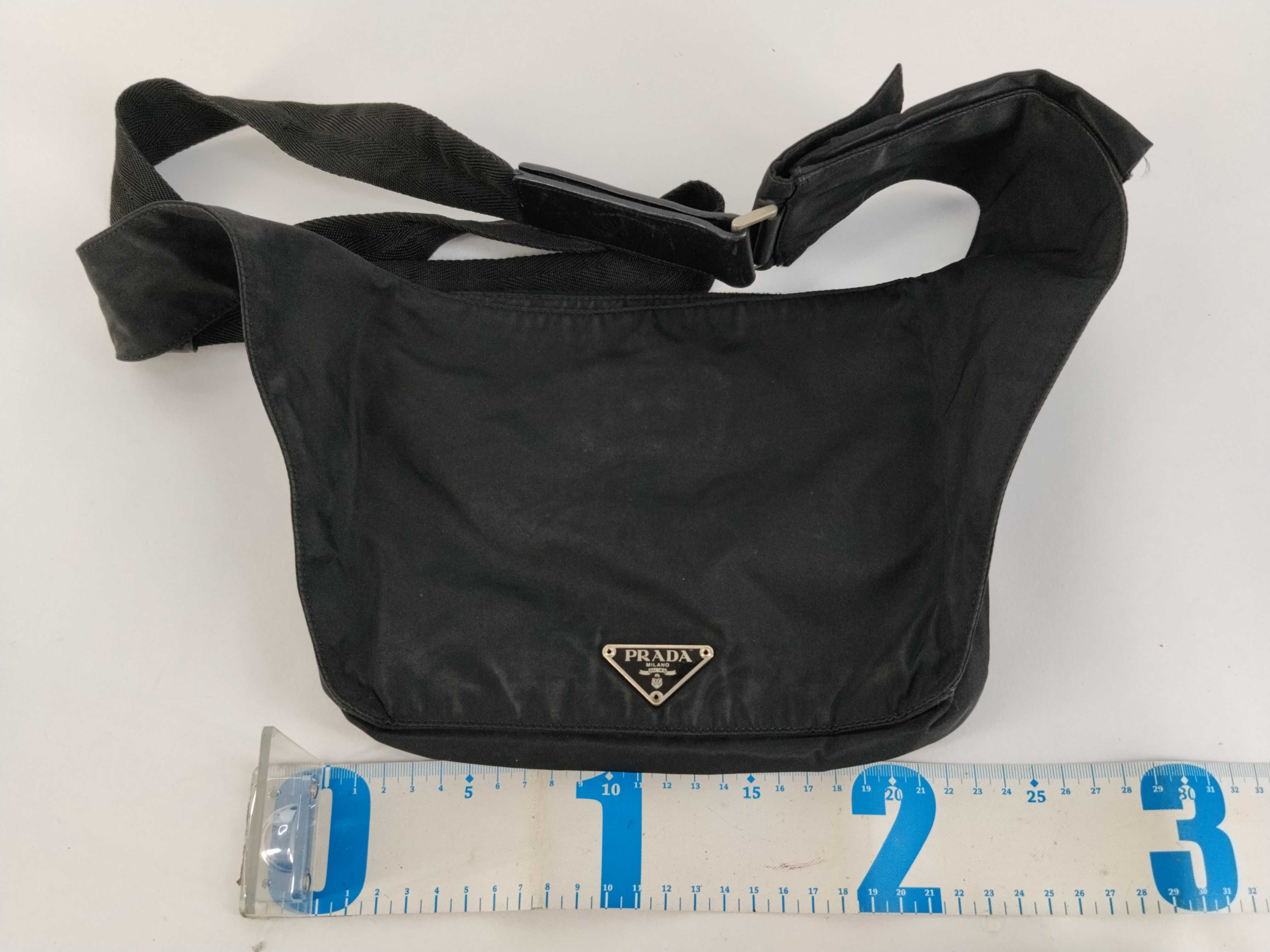 Nylon Shoulder Bag, Black Nylon Shoulder Bag — view 2