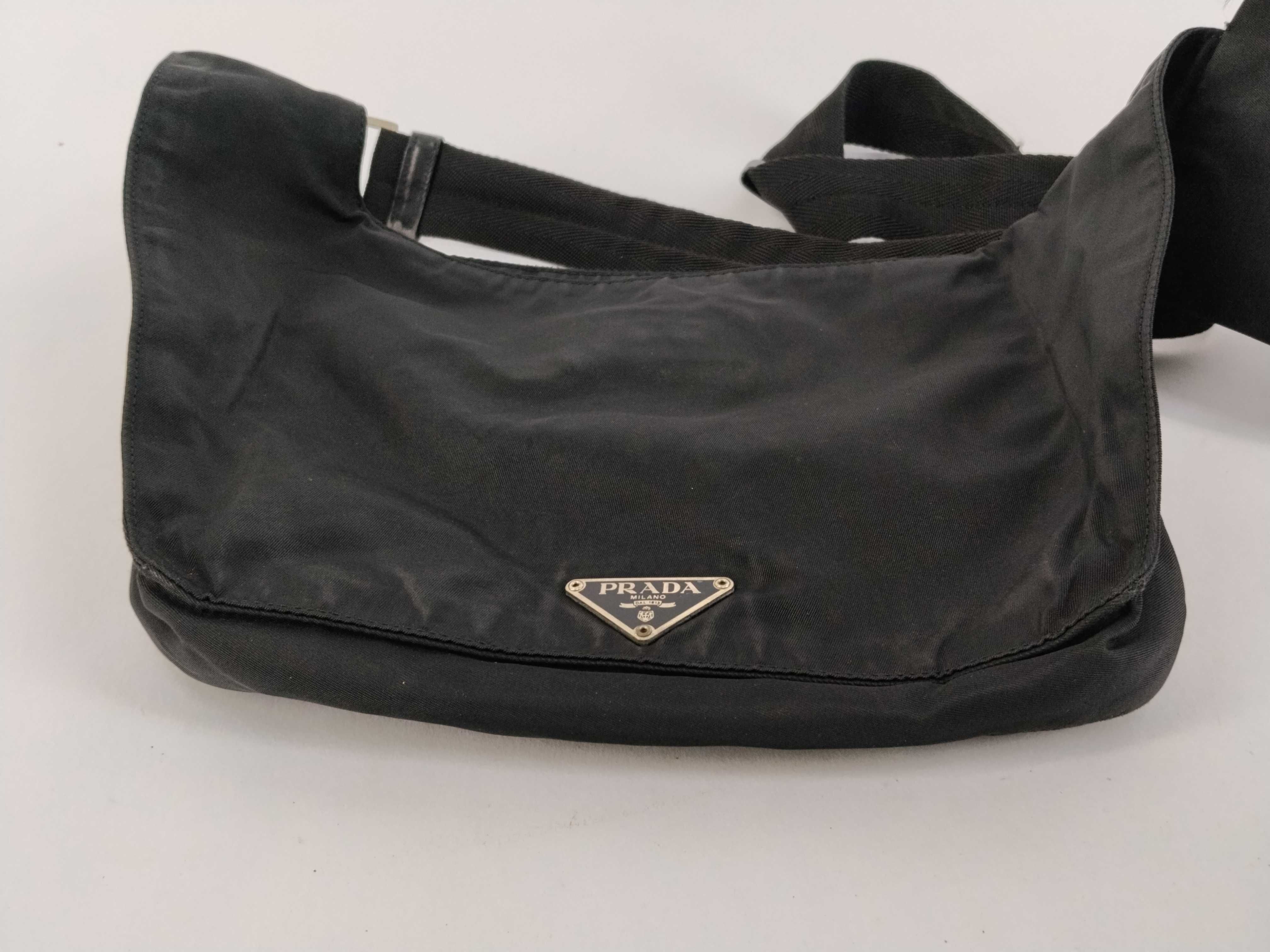 Nylon Shoulder Bag, Black Nylon Shoulder Bag — view 7