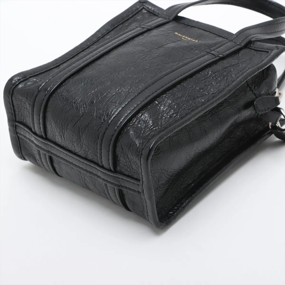 Bazaar Shopper XXS Leather 2WAY Handbag Black 513988 — view 3