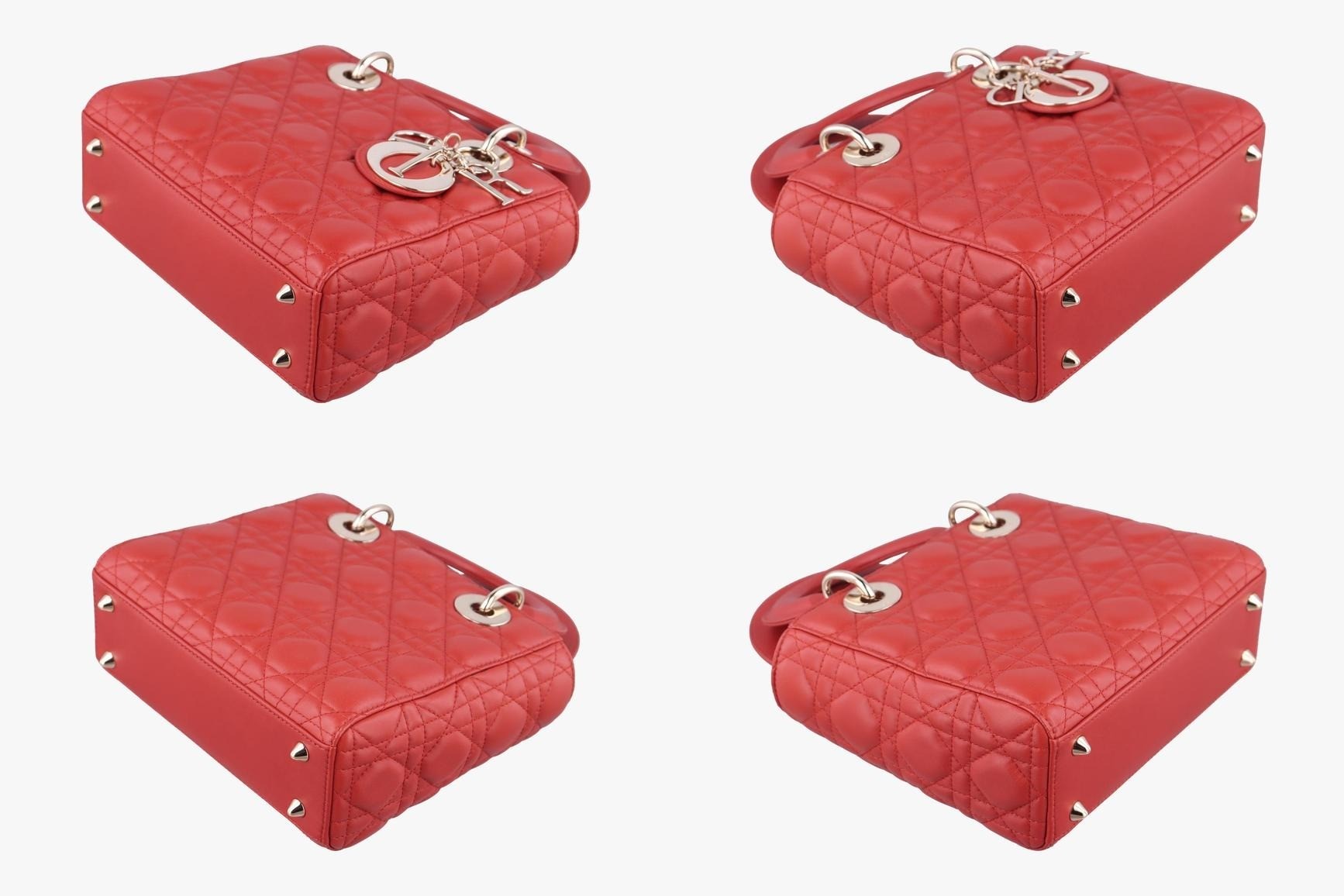 Lady Dior Lambskin Red — view 4