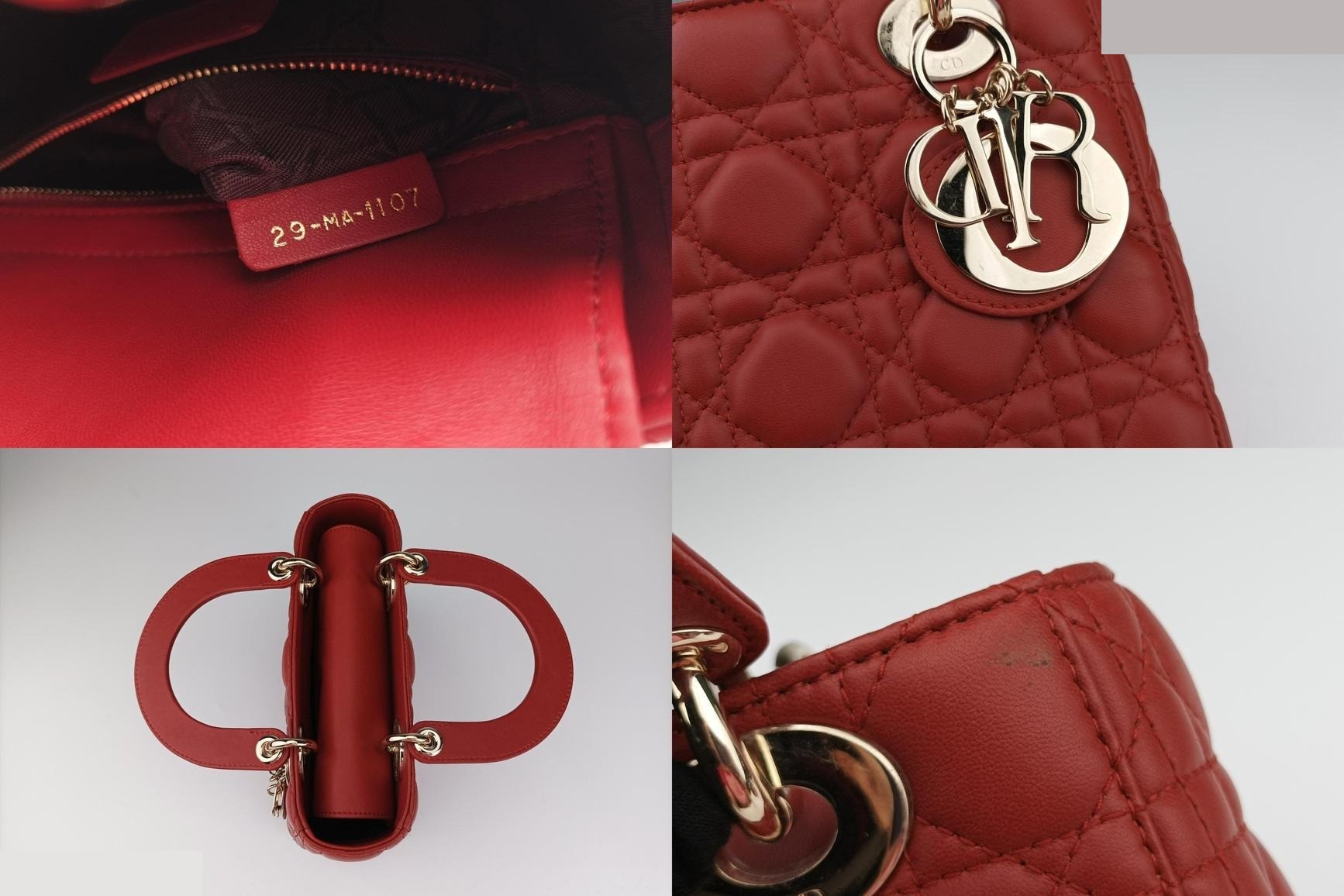 Lady Dior Lambskin Red — view 8