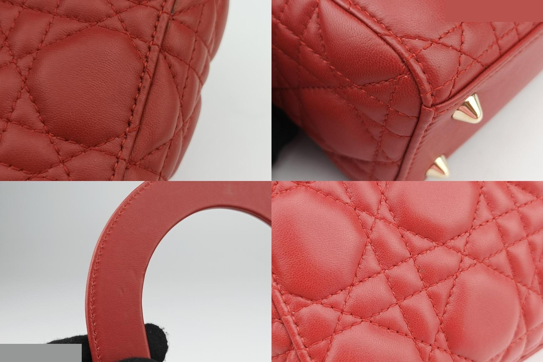 Lady Dior Lambskin Red — view 9