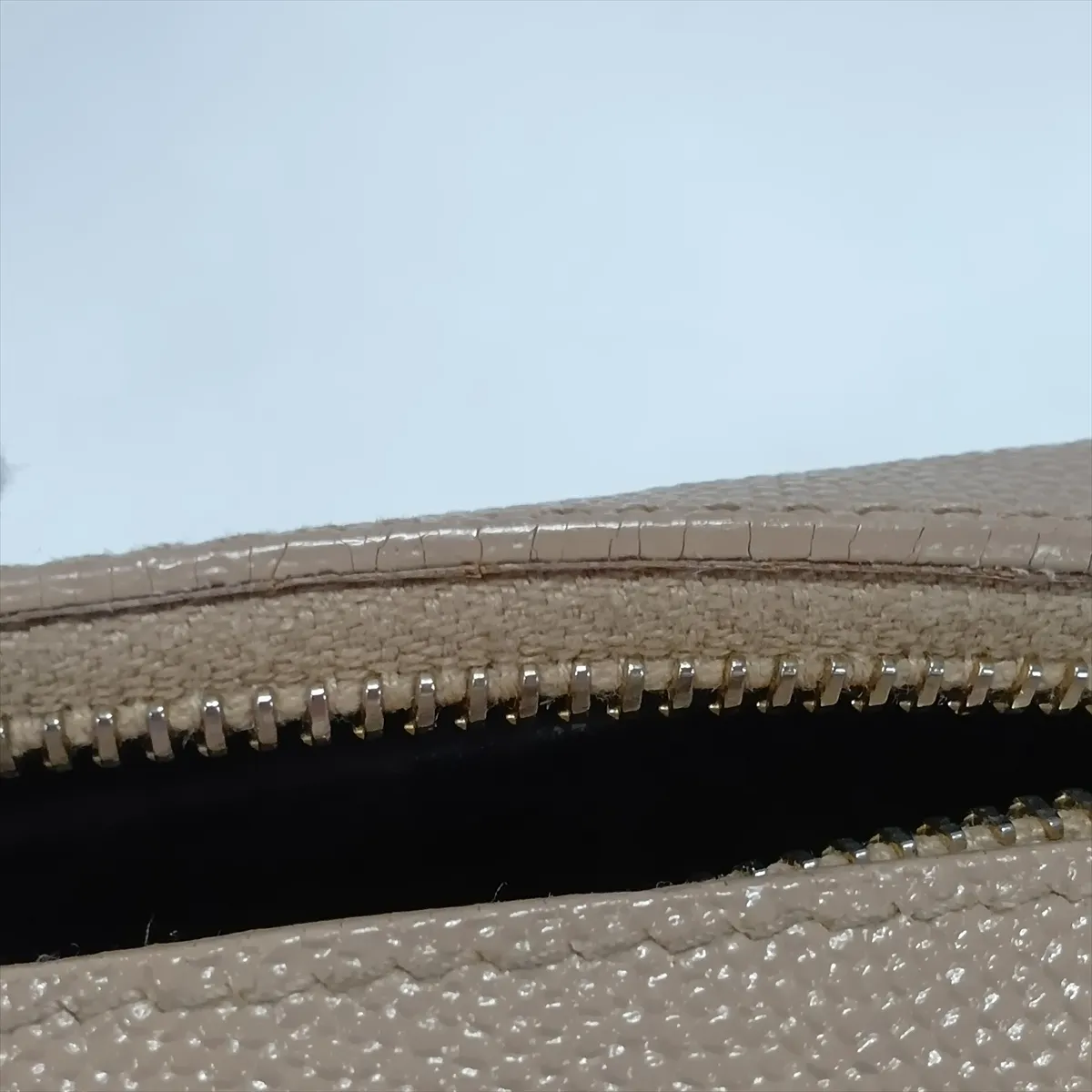 Lou Leather Chain Shoulder Bag, Beige, 612579 — view 9