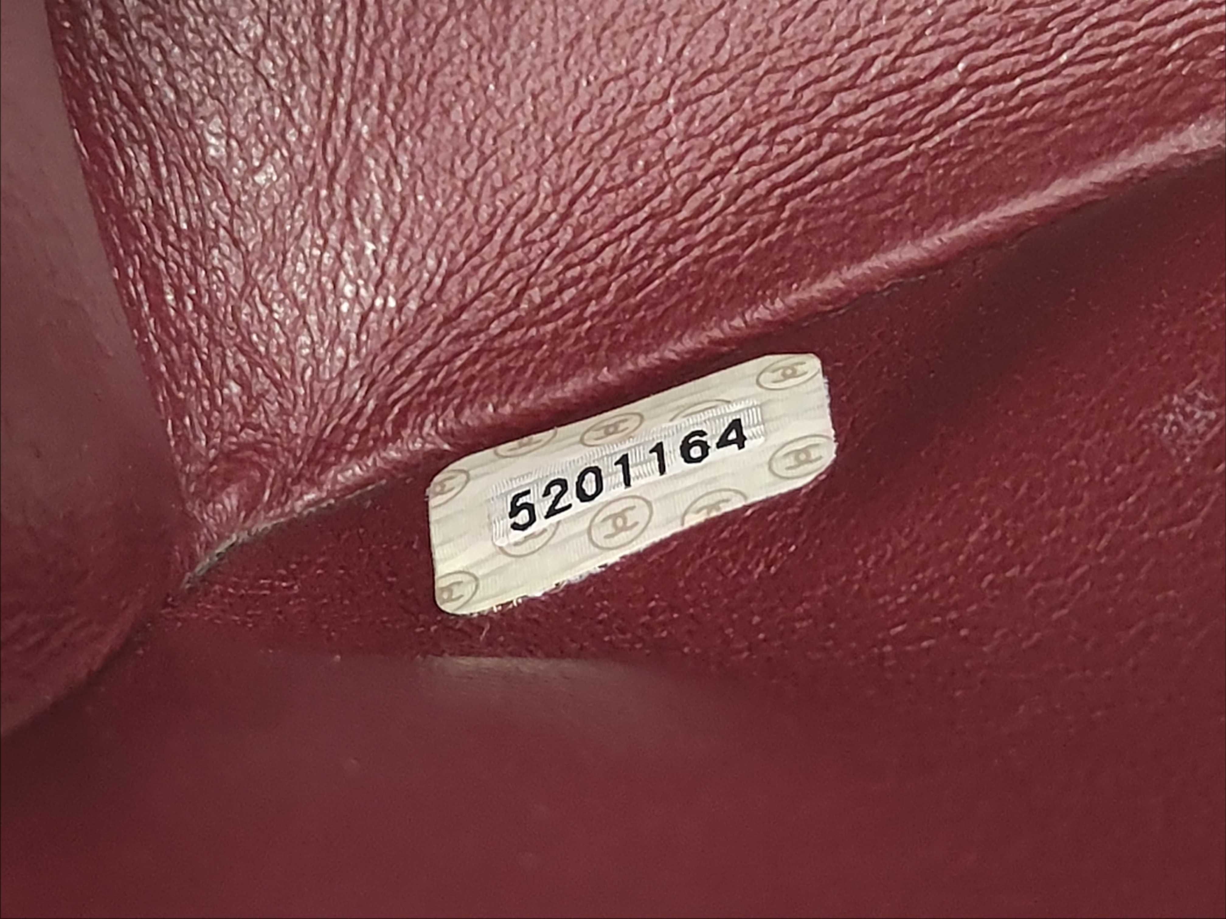 Matelassé 25 Lambskin Double Flap Chain Bag, Black x Wine, with original seal, serial number in the 5-series, Shoulder Bag — view 10