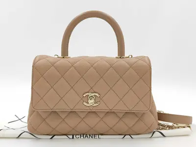 BAG CAVIAR SKIN COCO HANDLE SMALL 23CM RFID Shoulder Bag