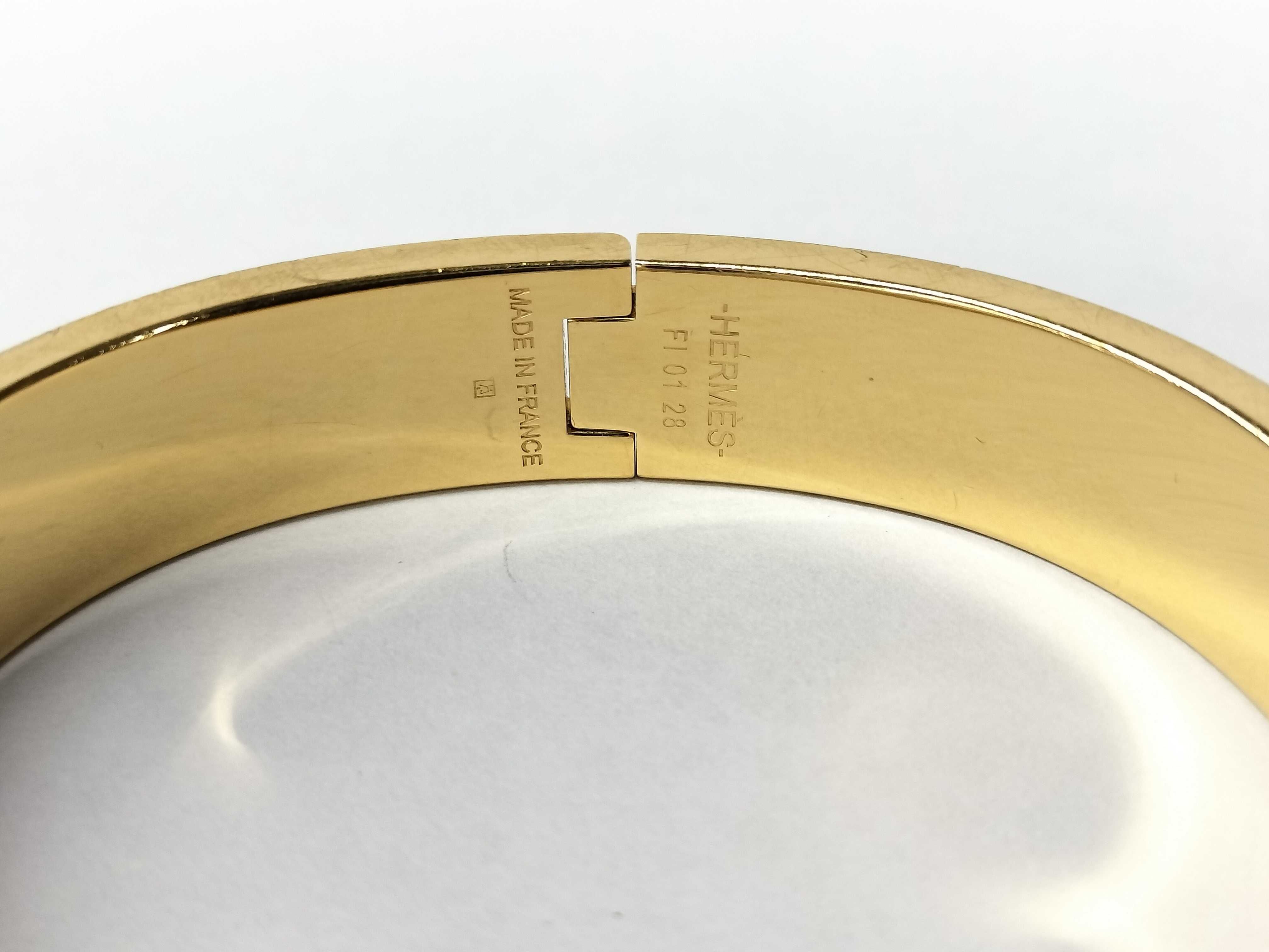 Hermès Clic Clac Gold Bracelet Bracelet/Bangle — view 2