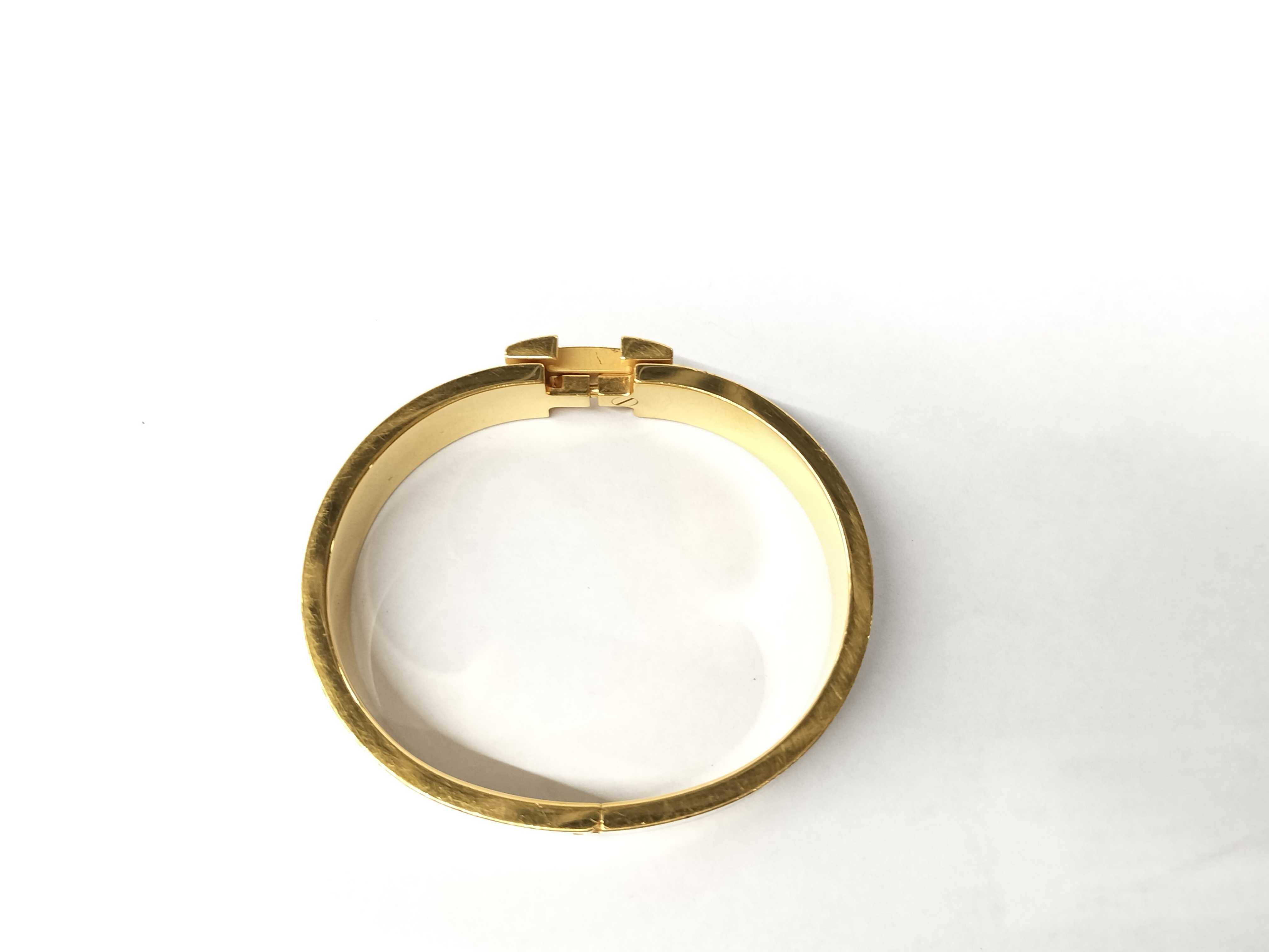 Hermès Clic Clac Gold Bracelet Bracelet/Bangle — view 7