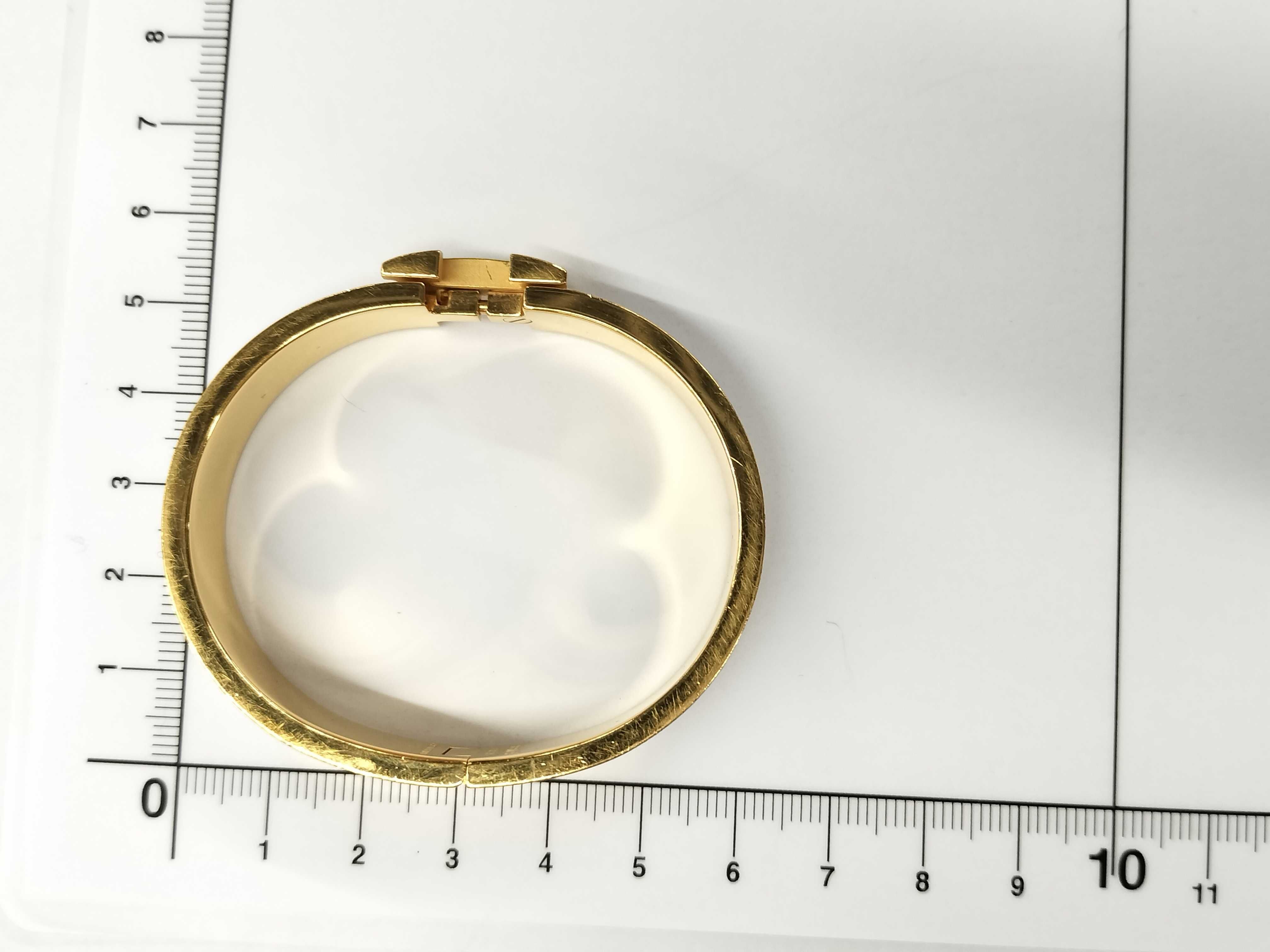 Hermès Clic Clac Gold Bracelet Bracelet/Bangle — view 8