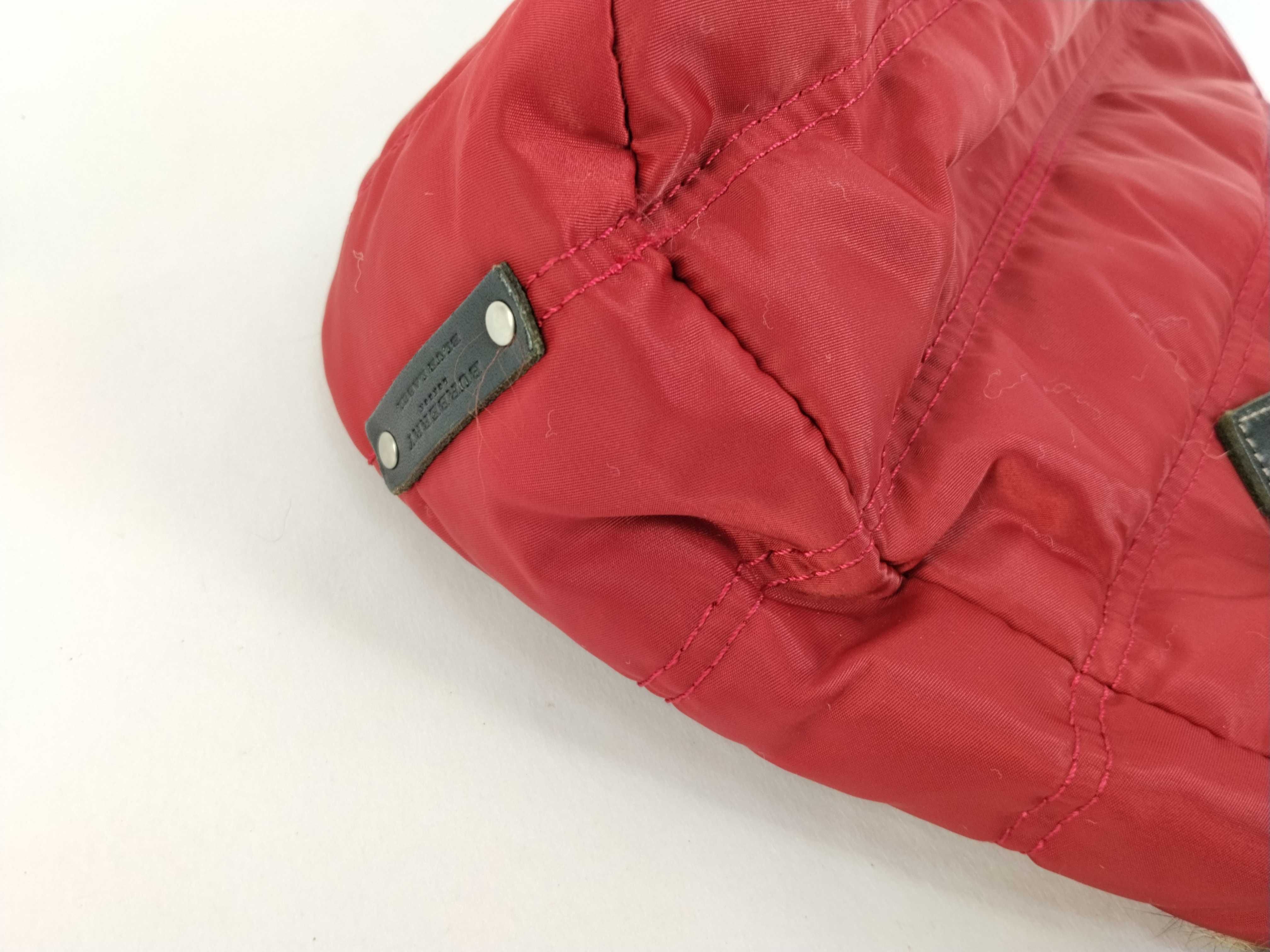 quilted nylon fur red handbag — view 14