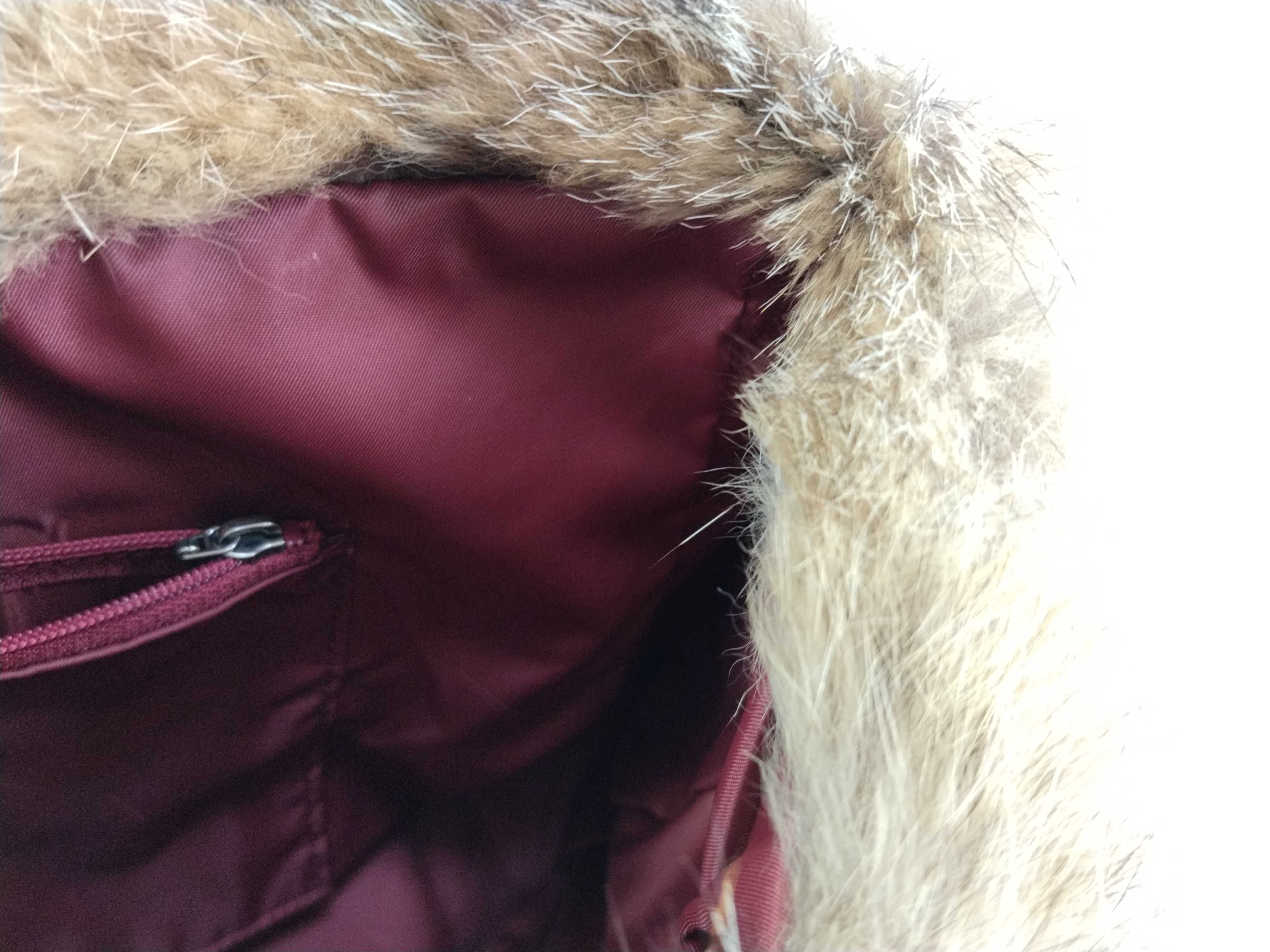 quilted nylon fur red handbag — view 9