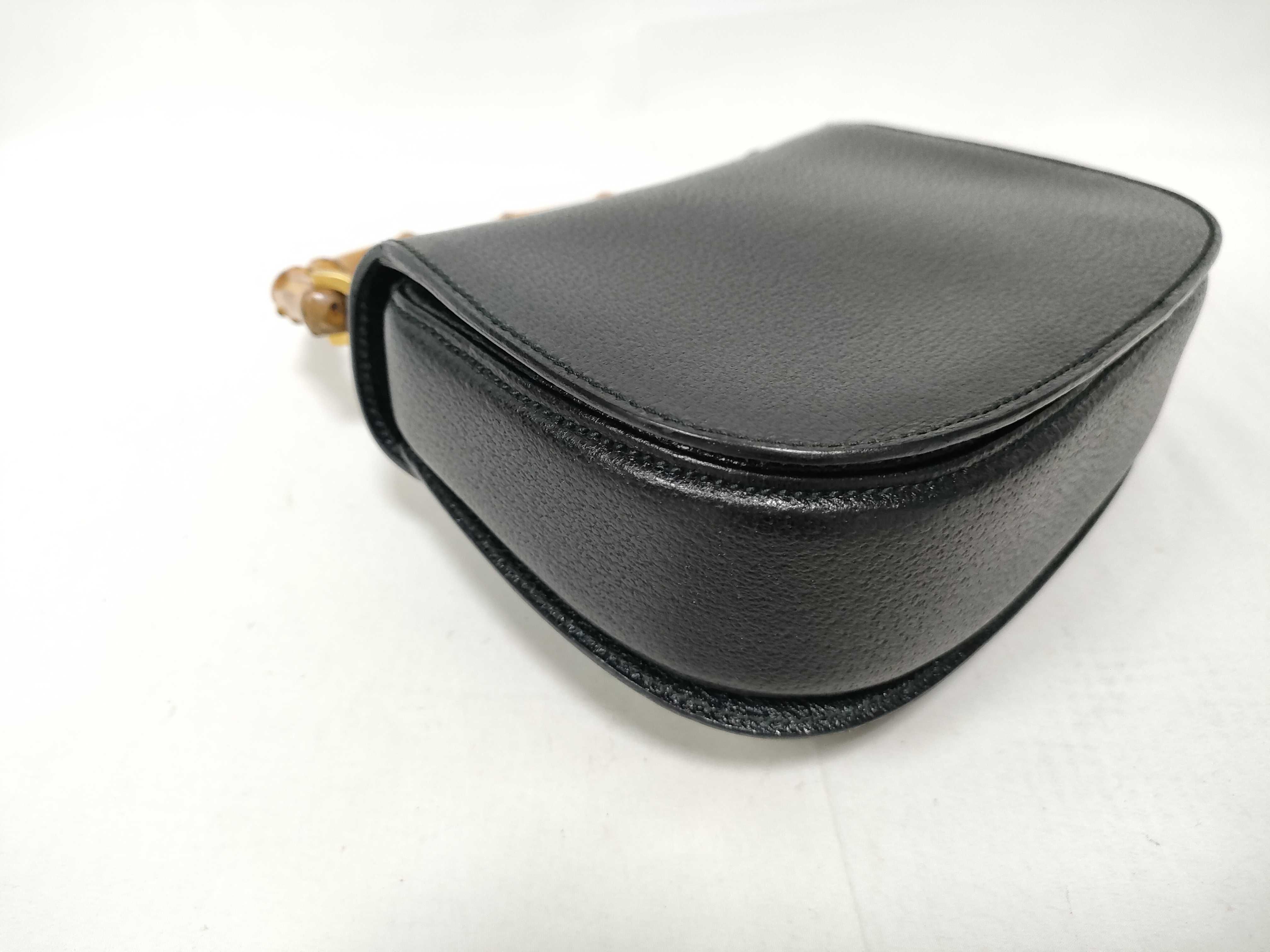 Bamboo Handbag, Leather, Black Handbag — view 6
