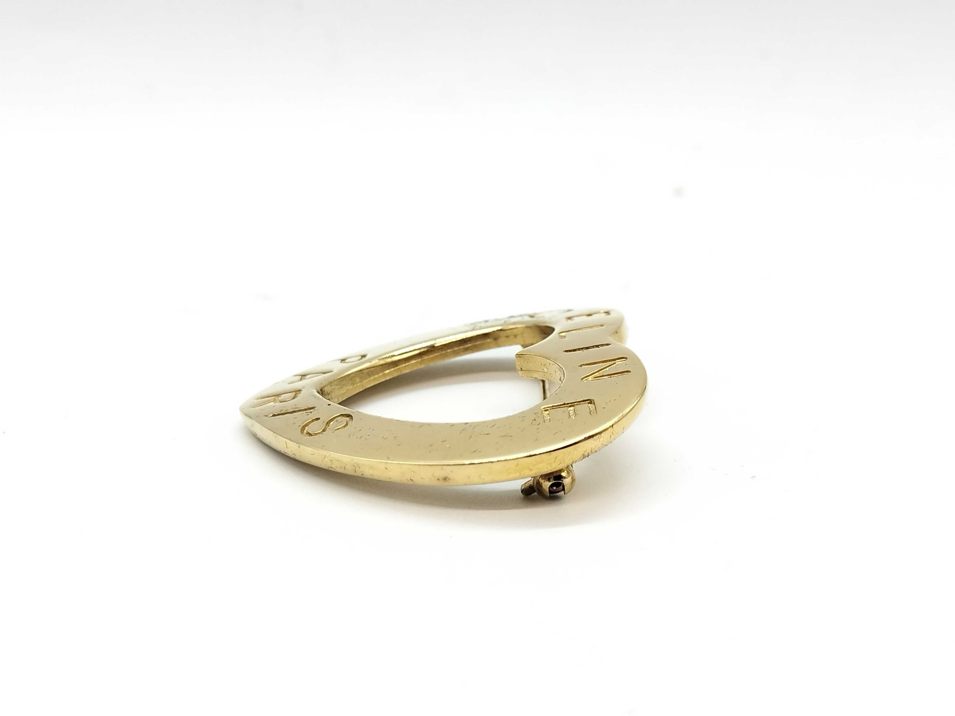 Gold Brooch Heart Brooch — view 2