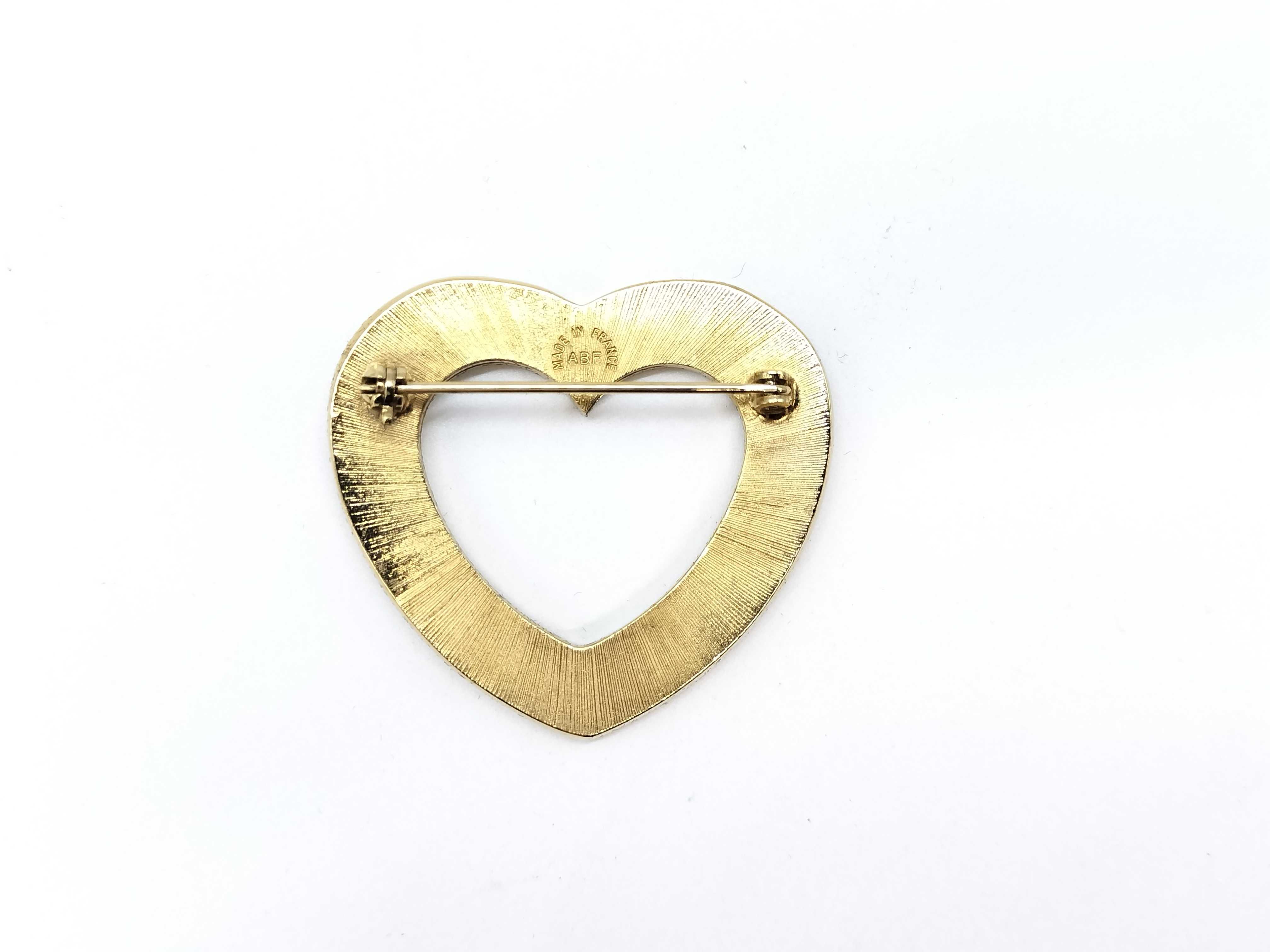Gold Brooch Heart Brooch — view 3