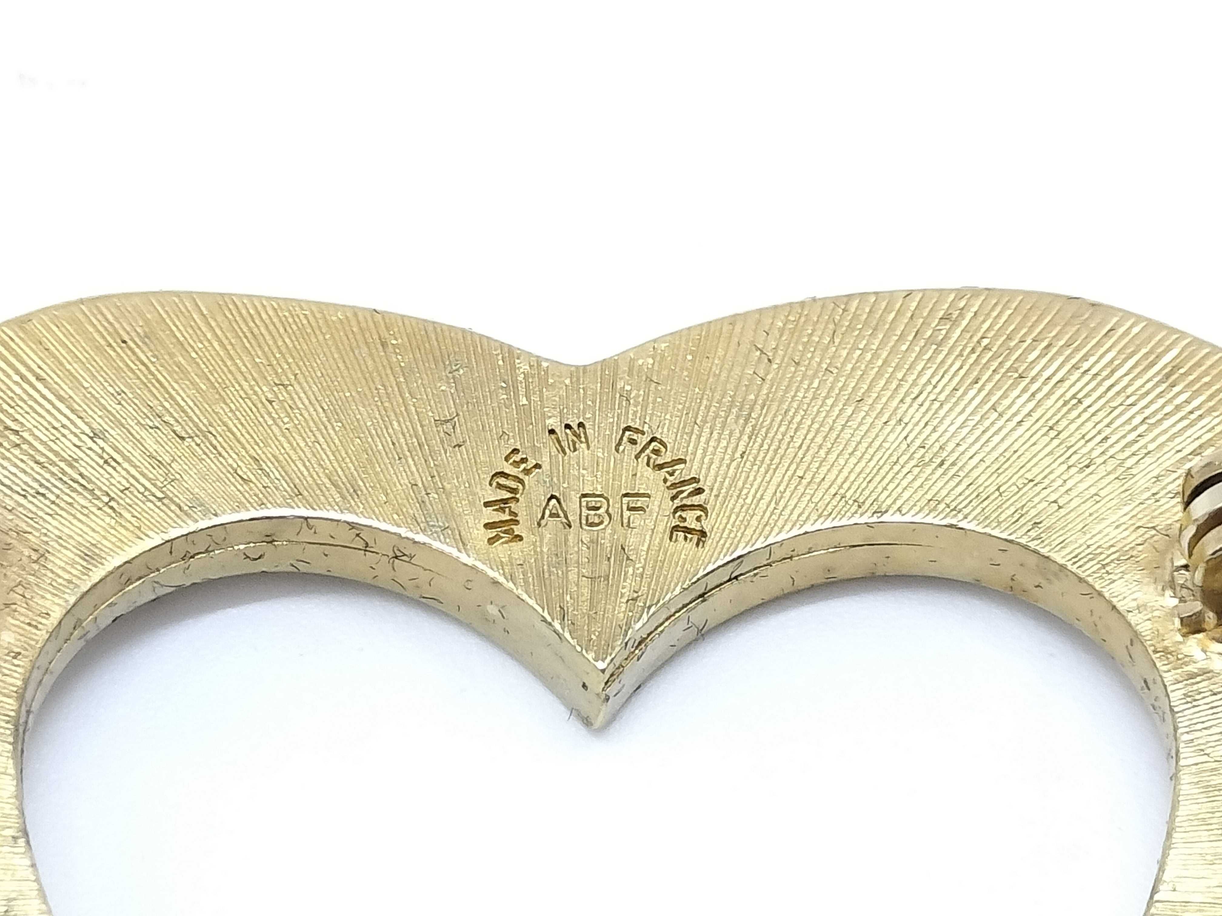 Gold Brooch Heart Brooch — view 5