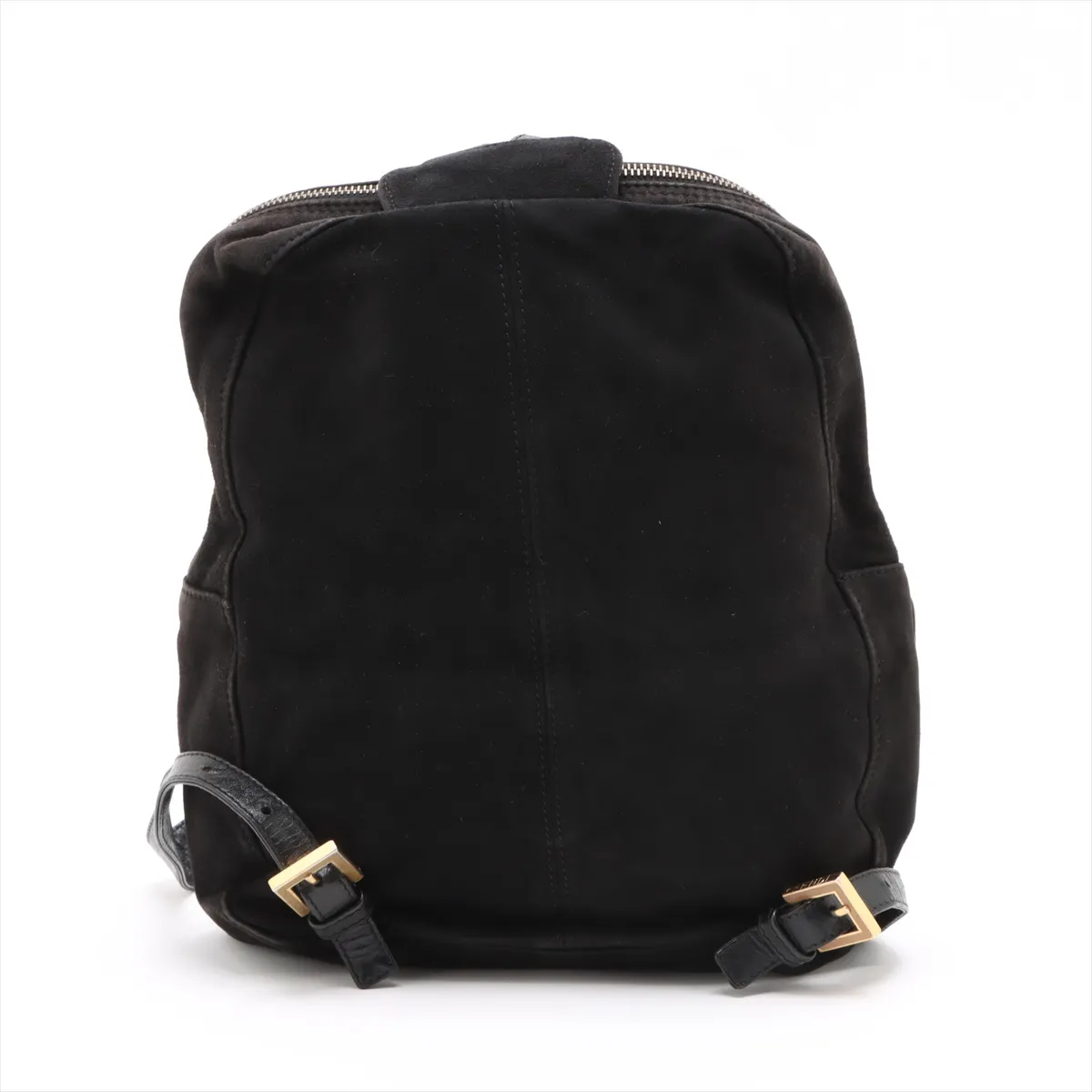 suede and leather backpack/rucksack, brown, aftermarket hardware. — view 2