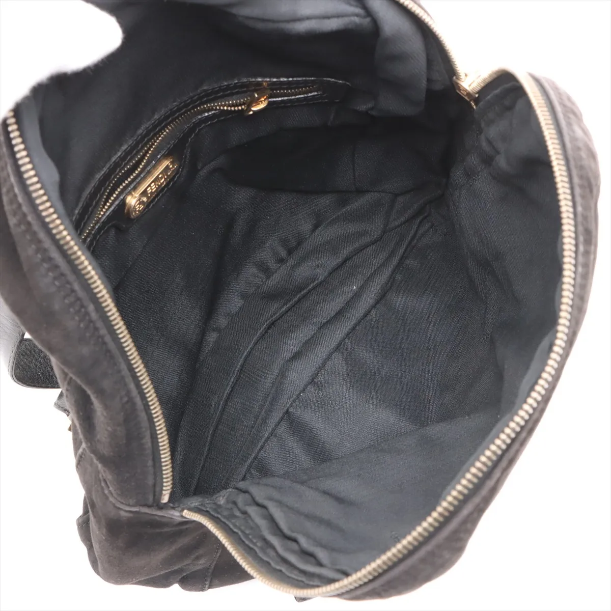 suede and leather backpack/rucksack, brown, aftermarket hardware. — view 7