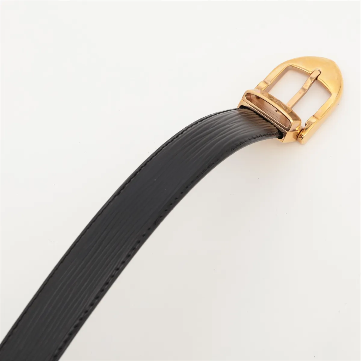 M6833 Ceinture Classic CT0925 Belt, size 85, Metal x Leather, Black x Silver. Shows signs of wear including — view 2