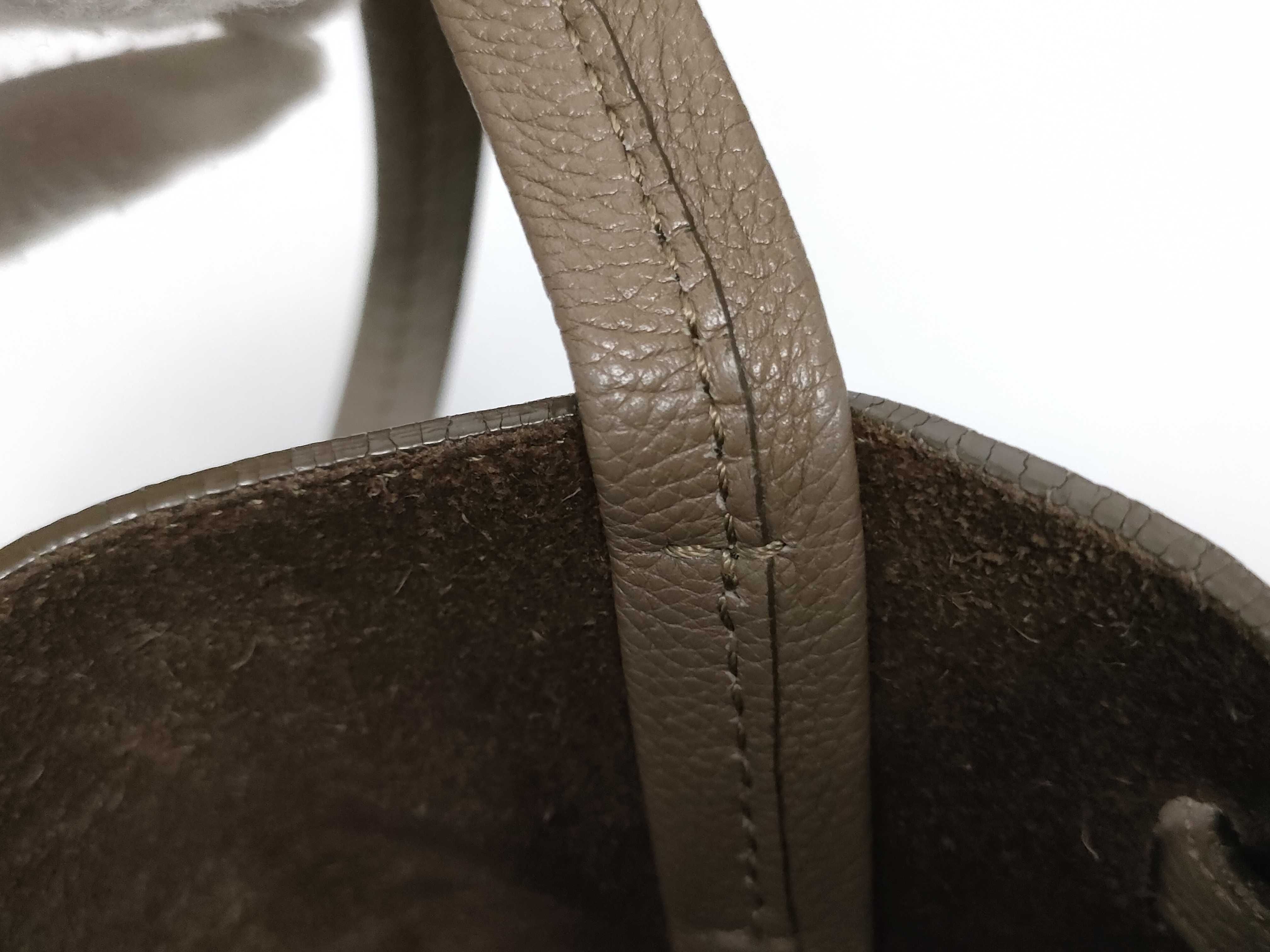 Vertical Cabas Tote Bag, Gray Tote Bag — view 12