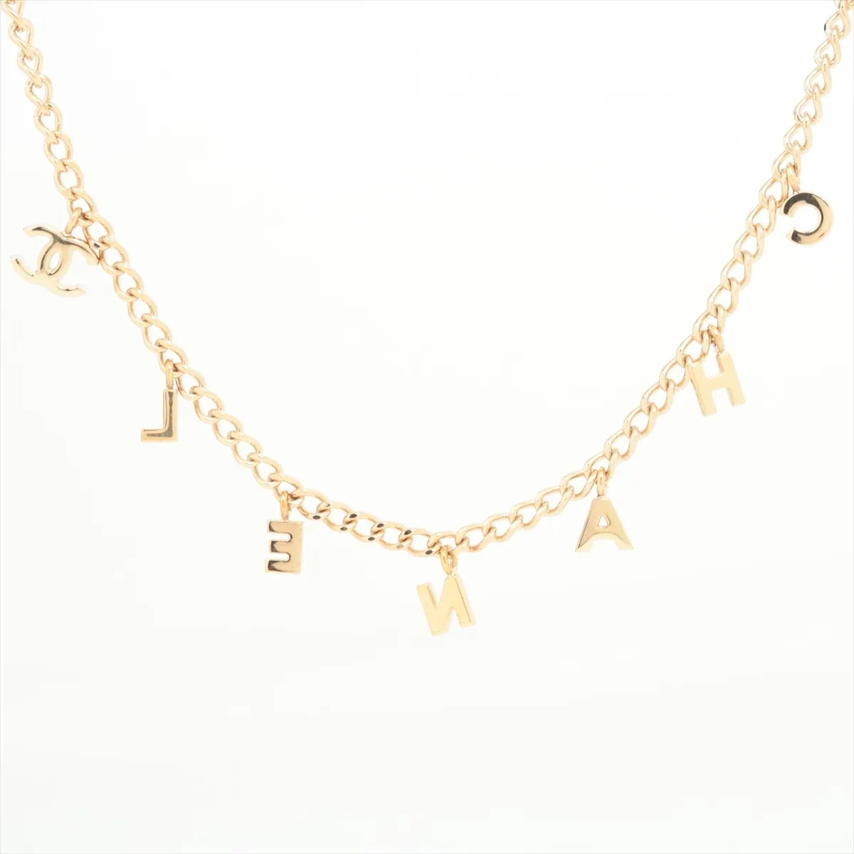 Coco Mark Logo Necklace 02A, GP Gold, — view 2