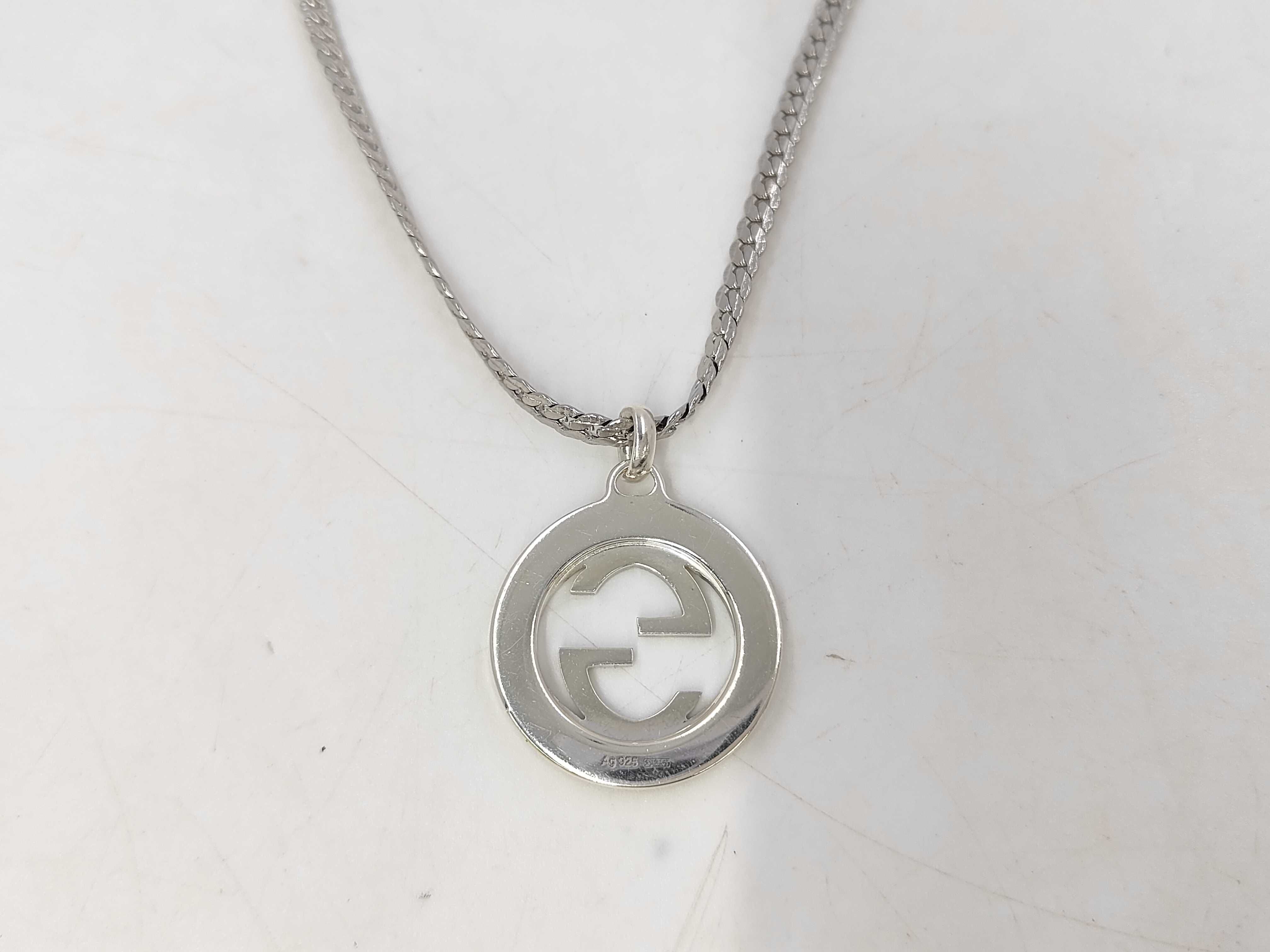 Interlocking Round Textured 925 Necklace — view 2