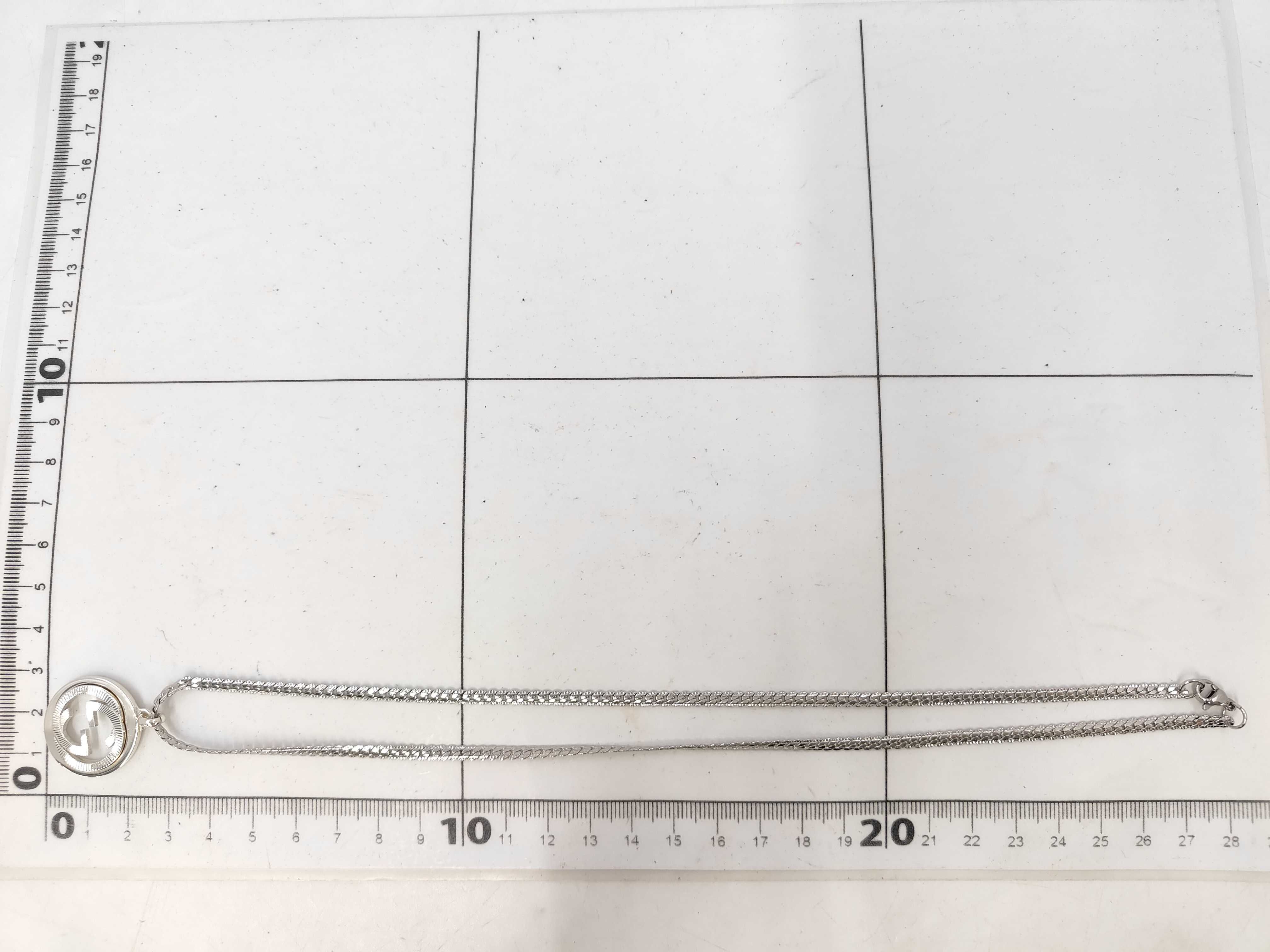 Interlocking Round Textured 925 Necklace — view 5