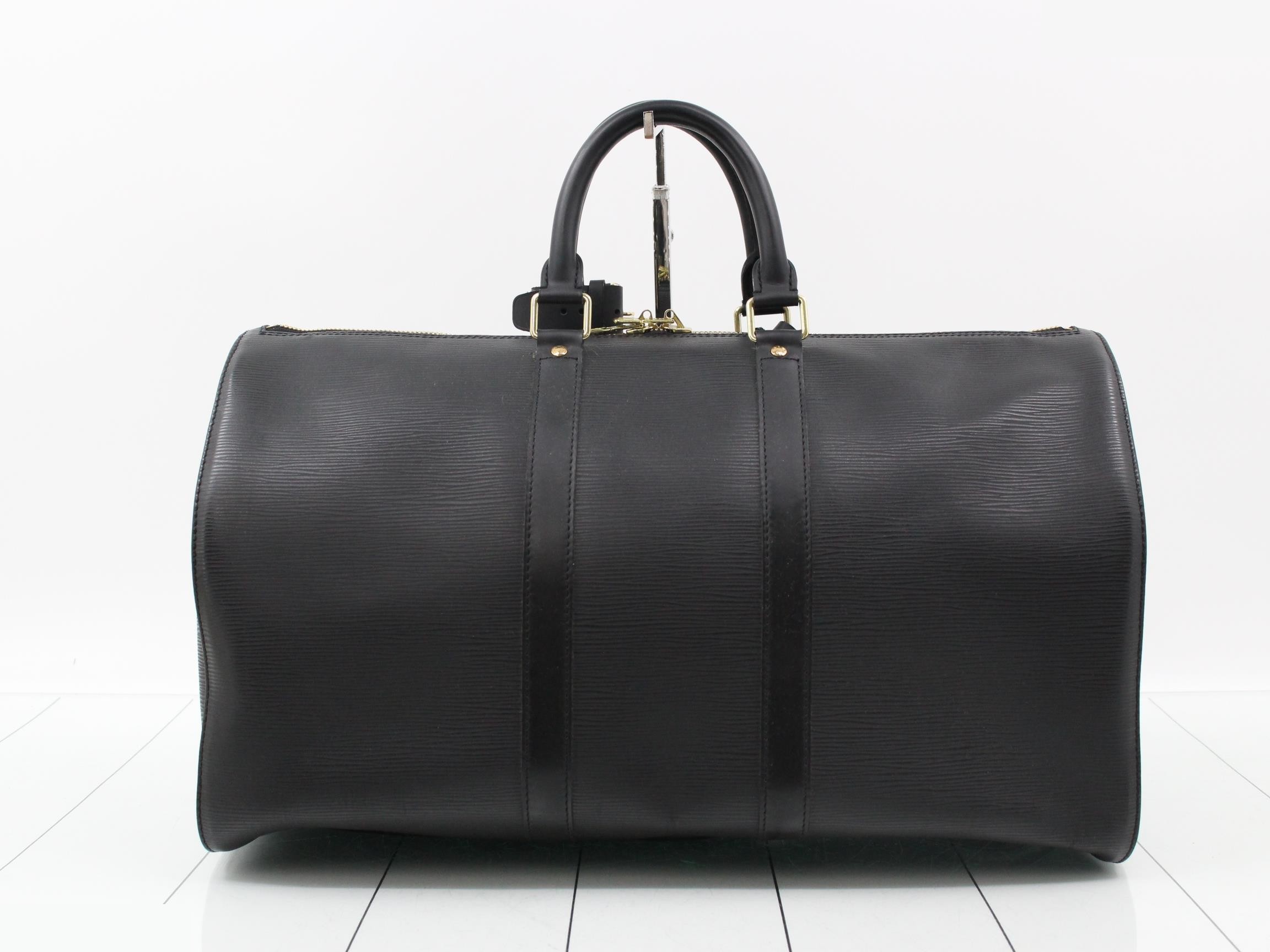 Epi Keepall 45 Noir Boston Bag — view 2