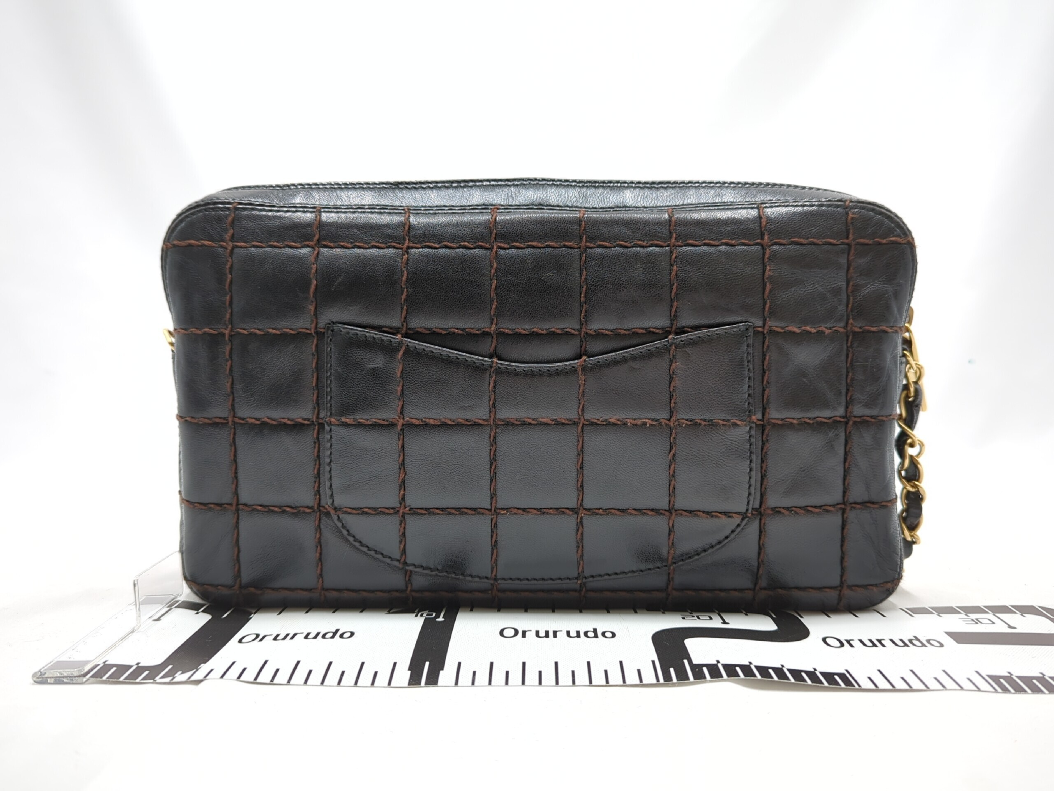Wild Stitch Chain Shoulder Bag (Black) — view 2