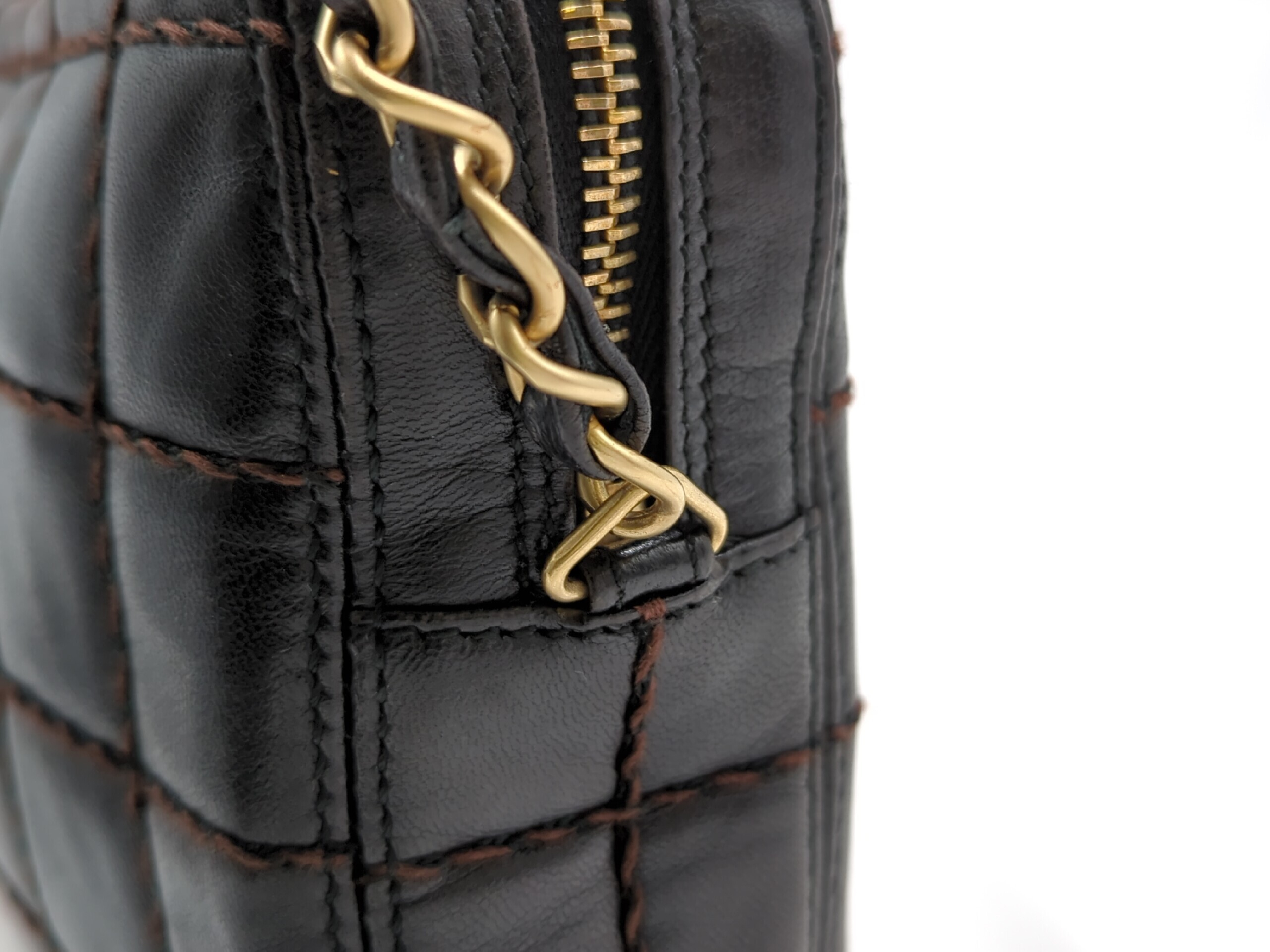 Wild Stitch Chain Shoulder Bag (Black) — view 7