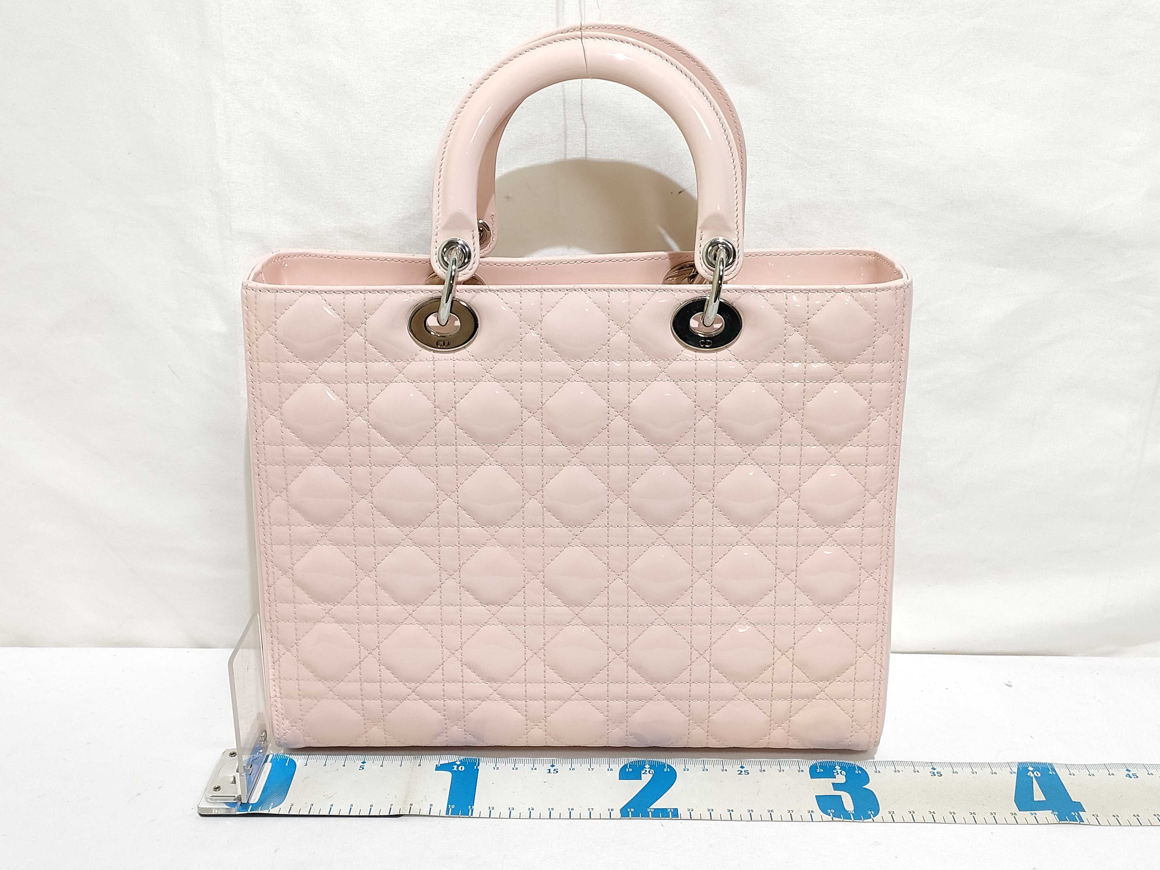 patent pink Lady Dior handbag — view 2