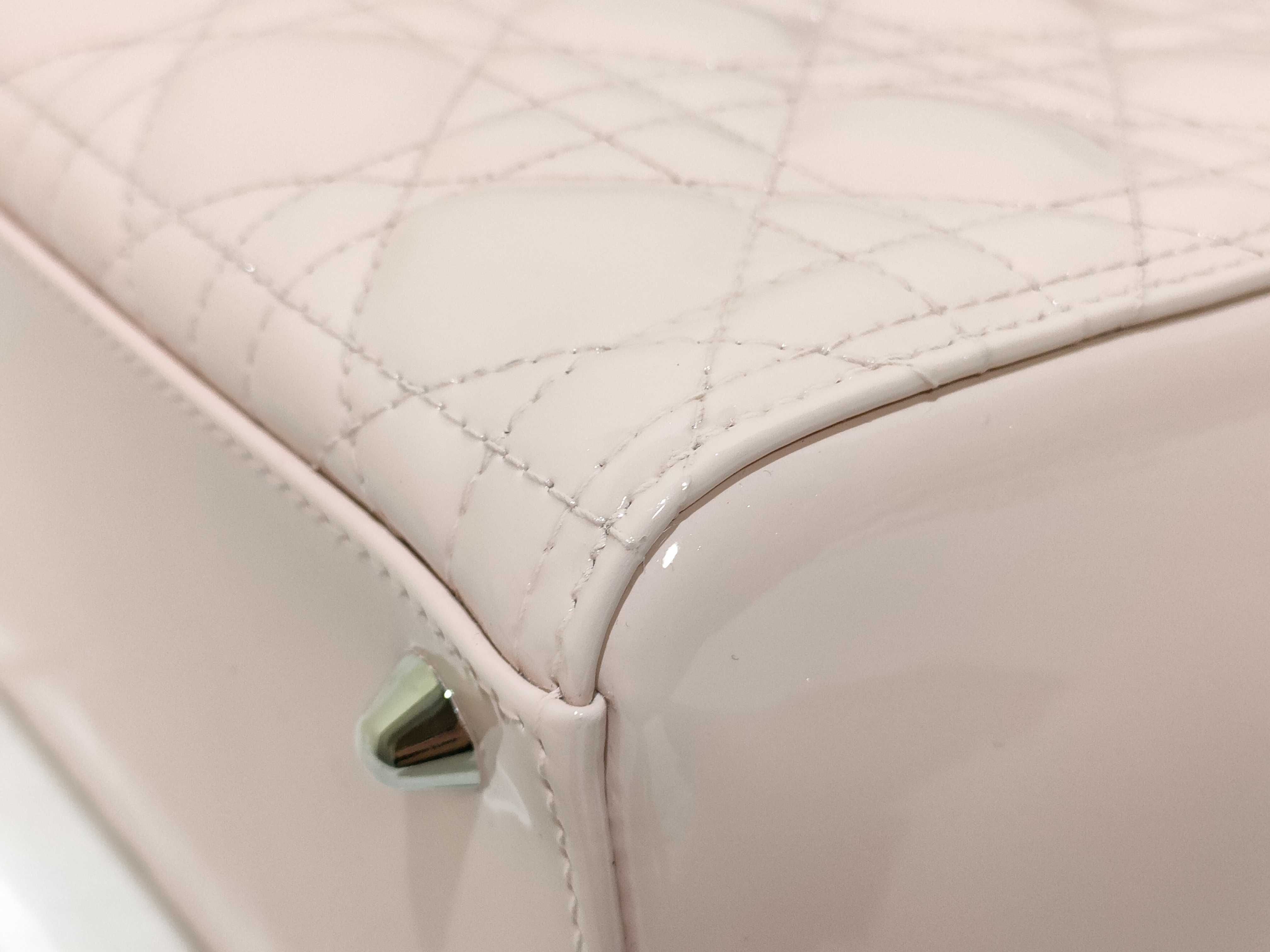 patent pink Lady Dior handbag — view 6
