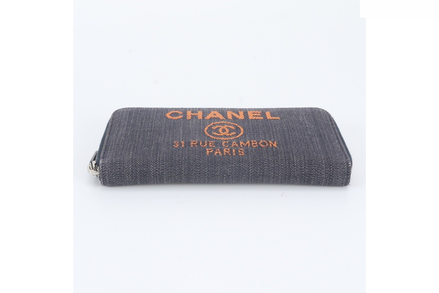 Serial sticker included Deauville denim long wallet — view 4